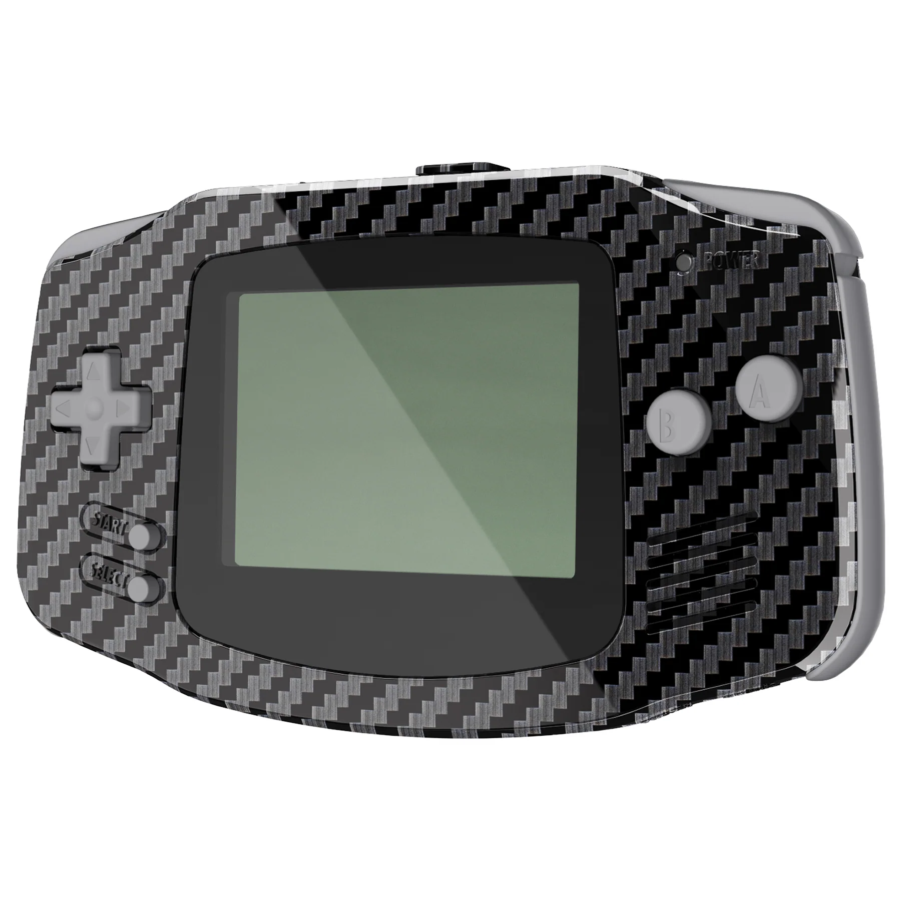 eXtremeRate IPS Ready Upgraded GBA Replacement Full Set Shells with Buttons for Gameboy Advance, Compatible with Both IPS & Standard LCD - Graphite Carbon Fiber - Image 4