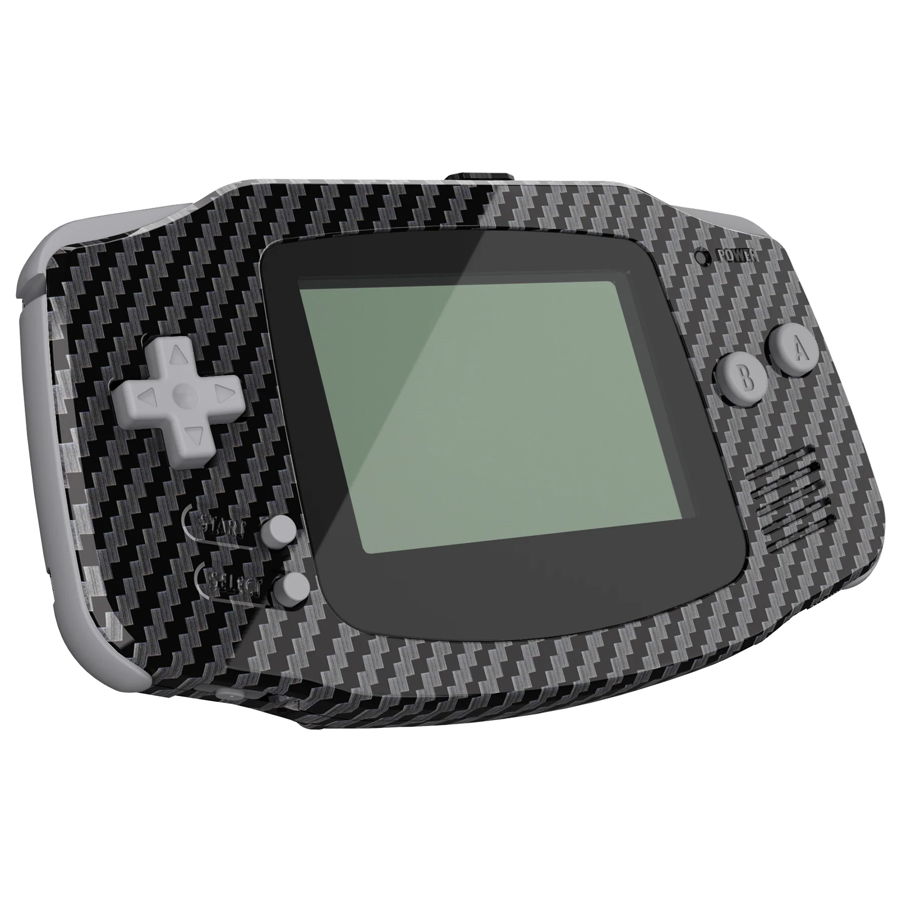 eXtremeRate IPS Ready Upgraded GBA Replacement Full Set Shells with Buttons for Gameboy Advance, Compatible with Both IPS & Standard LCD - Graphite Carbon Fiber - Image 5