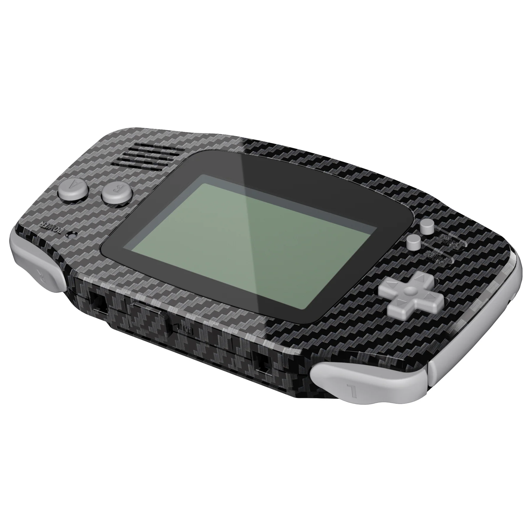 eXtremeRate IPS Ready Upgraded GBA Replacement Full Set Shells with Buttons for Gameboy Advance, Compatible with Both IPS & Standard LCD - Graphite Carbon Fiber - Image 6