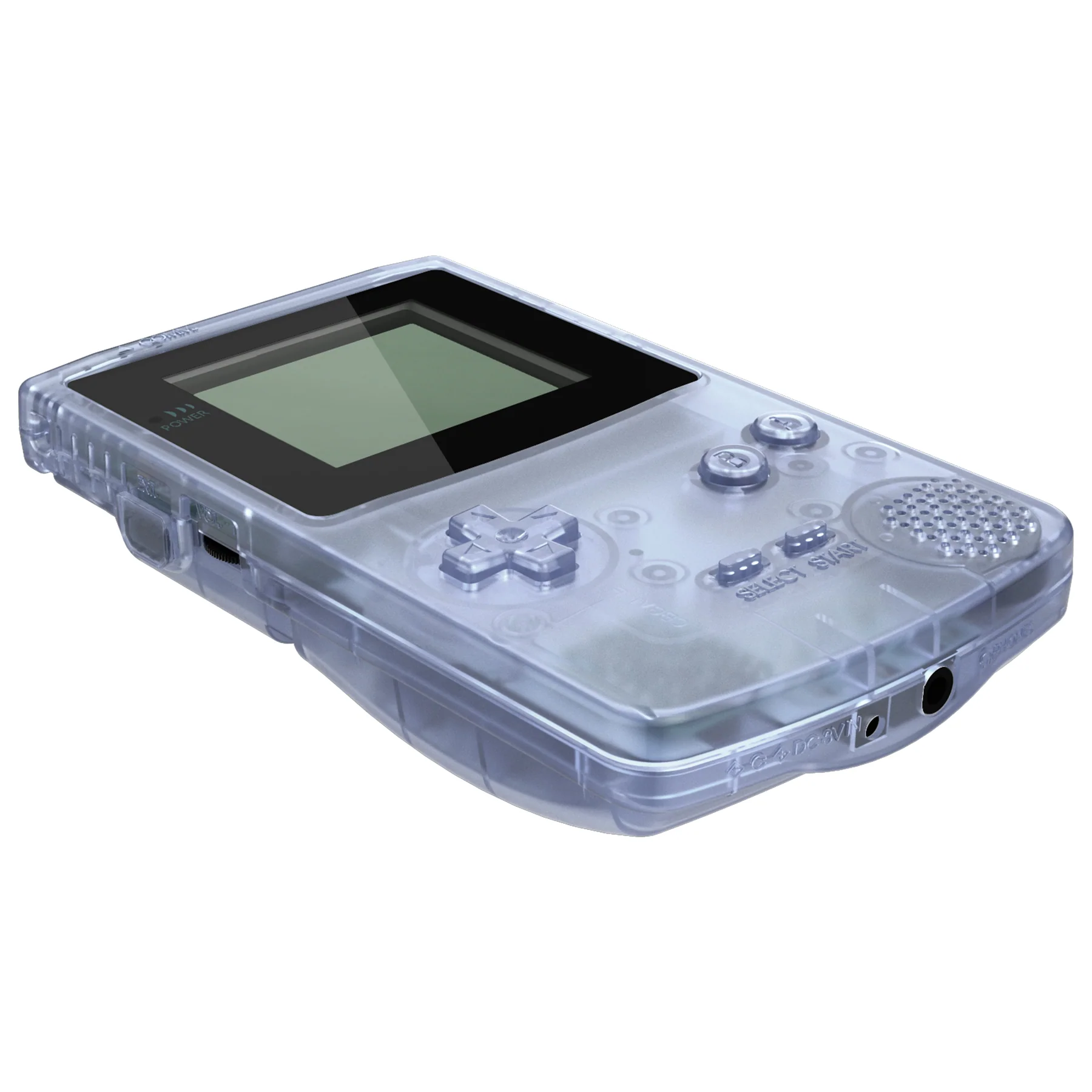 eXtremeRate IPS Ready Upgraded GBC Replacement Full Set Shells with Buttons & Black Screen Lens for Gameboy Color, Compatible with GBC OSD IPS & Regular IPS & Standard LCD - Clear Glacier Blue - Image 4