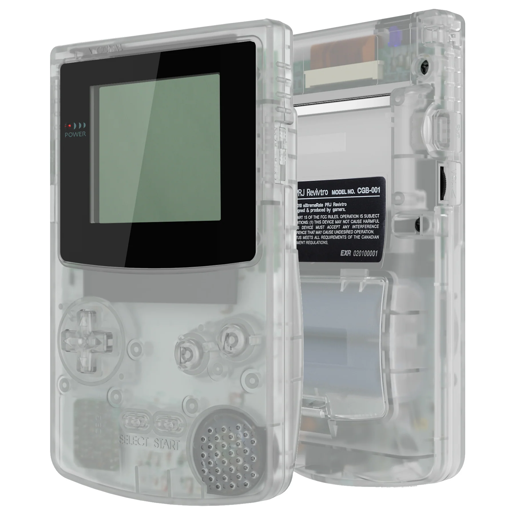 eXtremeRate IPS Ready Upgraded GBC Replacement Full Set Shells with Buttons & Black Screen Lens for Gameboy Color, Compatible with GBC OSD IPS & Regular IPS & Standard LCD - Glow in Dark - Green - Image 3
