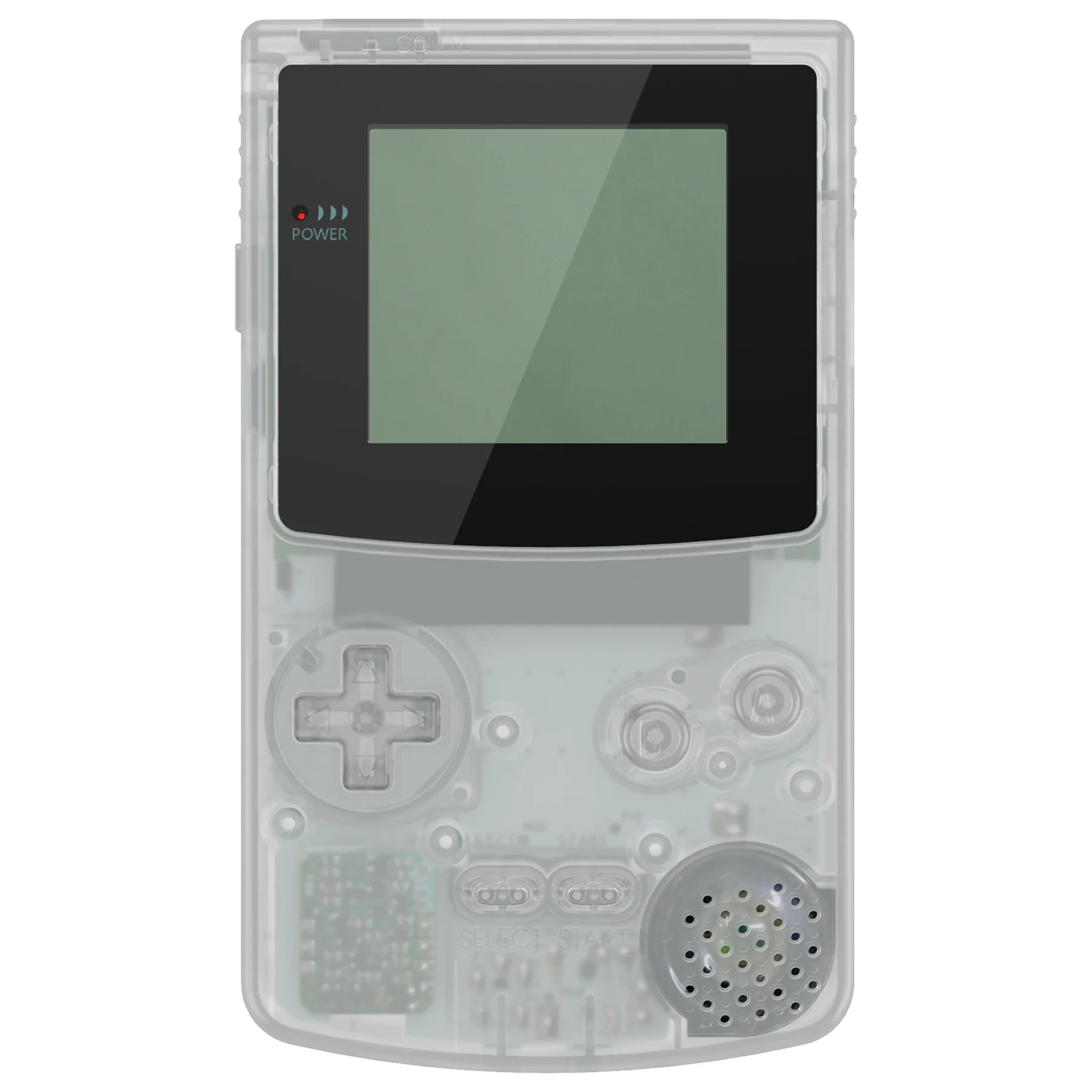 eXtremeRate IPS Ready Upgraded GBC Replacement Full Set Shells with Buttons & Black Screen Lens for Gameboy Color, Compatible with GBC OSD IPS & Regular IPS & Standard LCD - Glow in Dark - Green - Image 5
