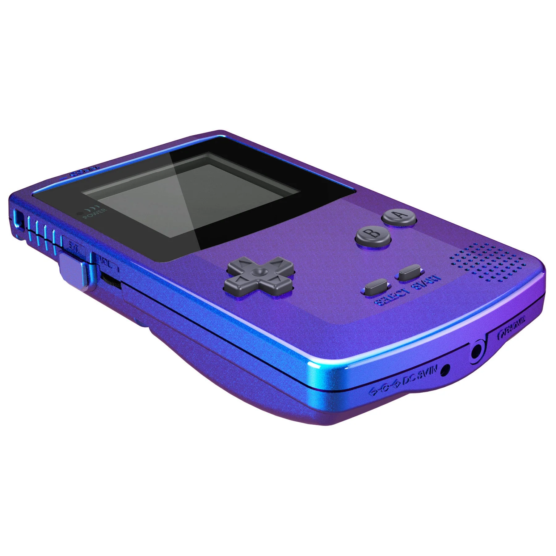 eXtremeRate IPS Ready Upgraded GBC Replacement Full Set Shells with Buttons for Gameboy Color, Compatible with GBC OSD IPS & Regular IPS & Standard LCD - Chameleon Purple Blue - Image 6