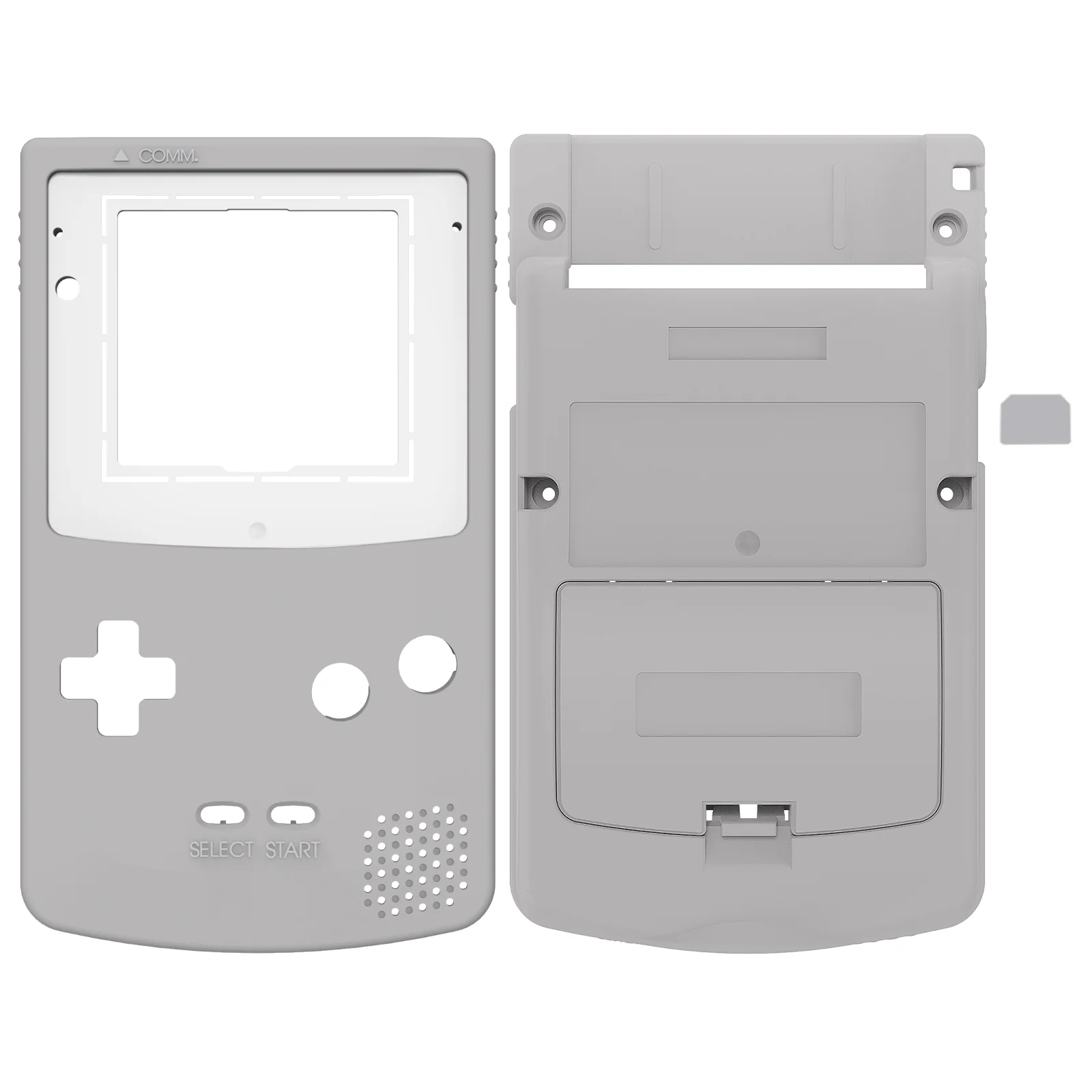 eXtremeRate IPS Ready Upgraded GBC Replacement Full Set Shells with Buttons for Gameboy Color, Compatible with GBC OSD IPS & Regular IPS & Standard LCD - Classic Gray - Image 5