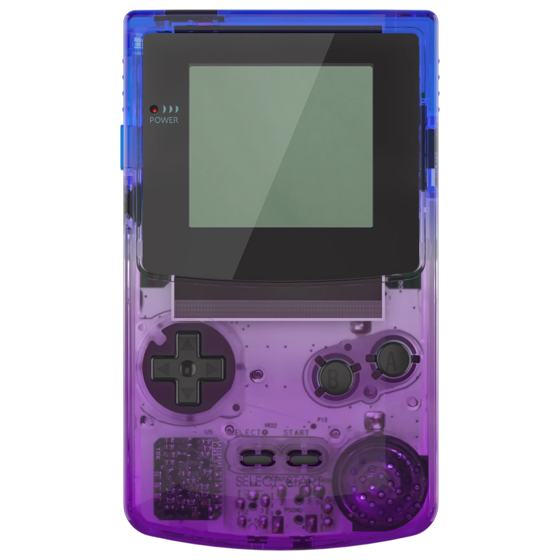 eXtremeRate IPS Ready Upgraded GBC Replacement Full Set Shells with Buttons for Gameboy Color, Compatible with GBC OSD IPS & Regular IPS & Standard LCD - Gradient Translucent Bluebell - Image 6