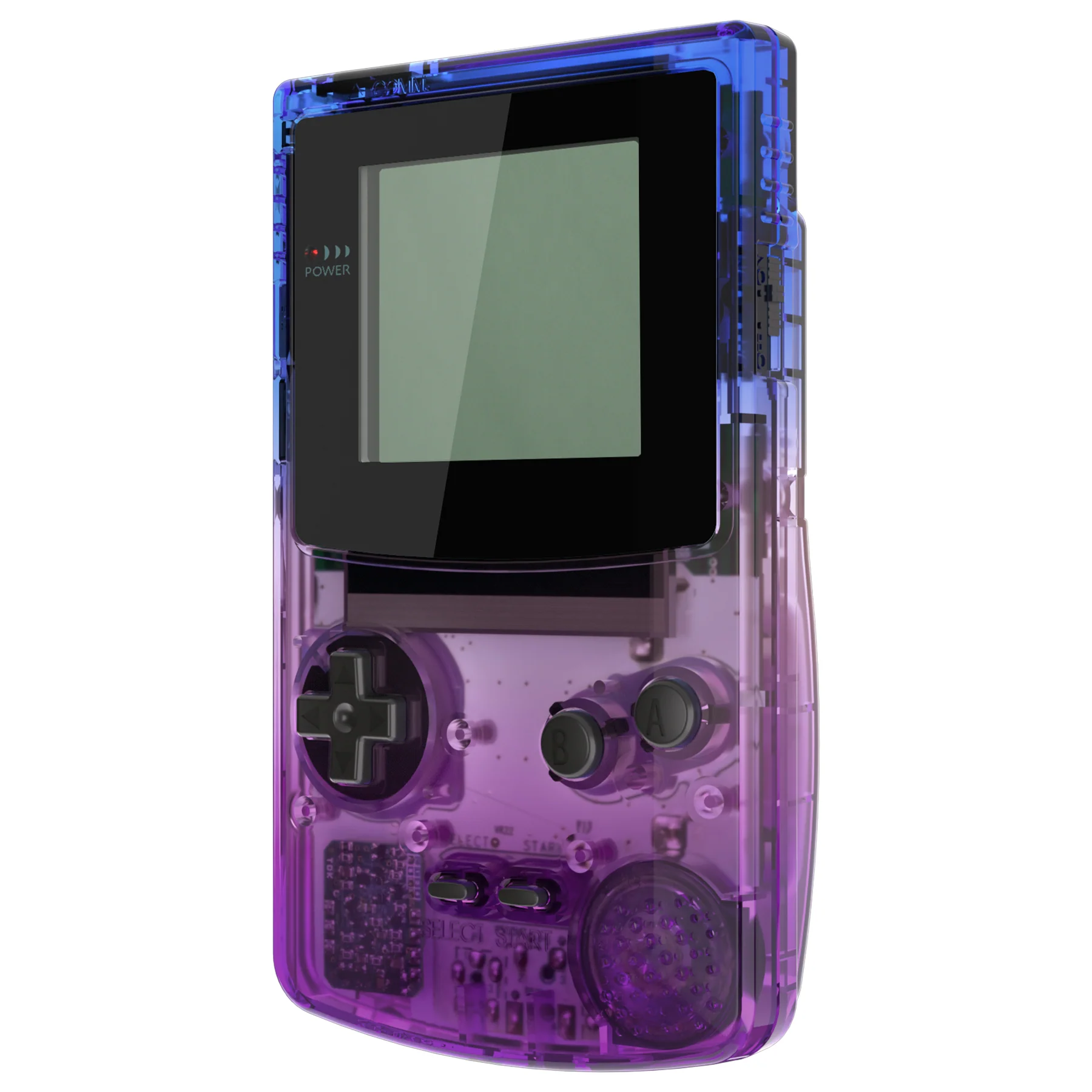 eXtremeRate IPS Ready Upgraded GBC Replacement Full Set Shells with Buttons for Gameboy Color, Compatible with GBC OSD IPS & Regular IPS & Standard LCD - Gradient Translucent Bluebell - Image 7