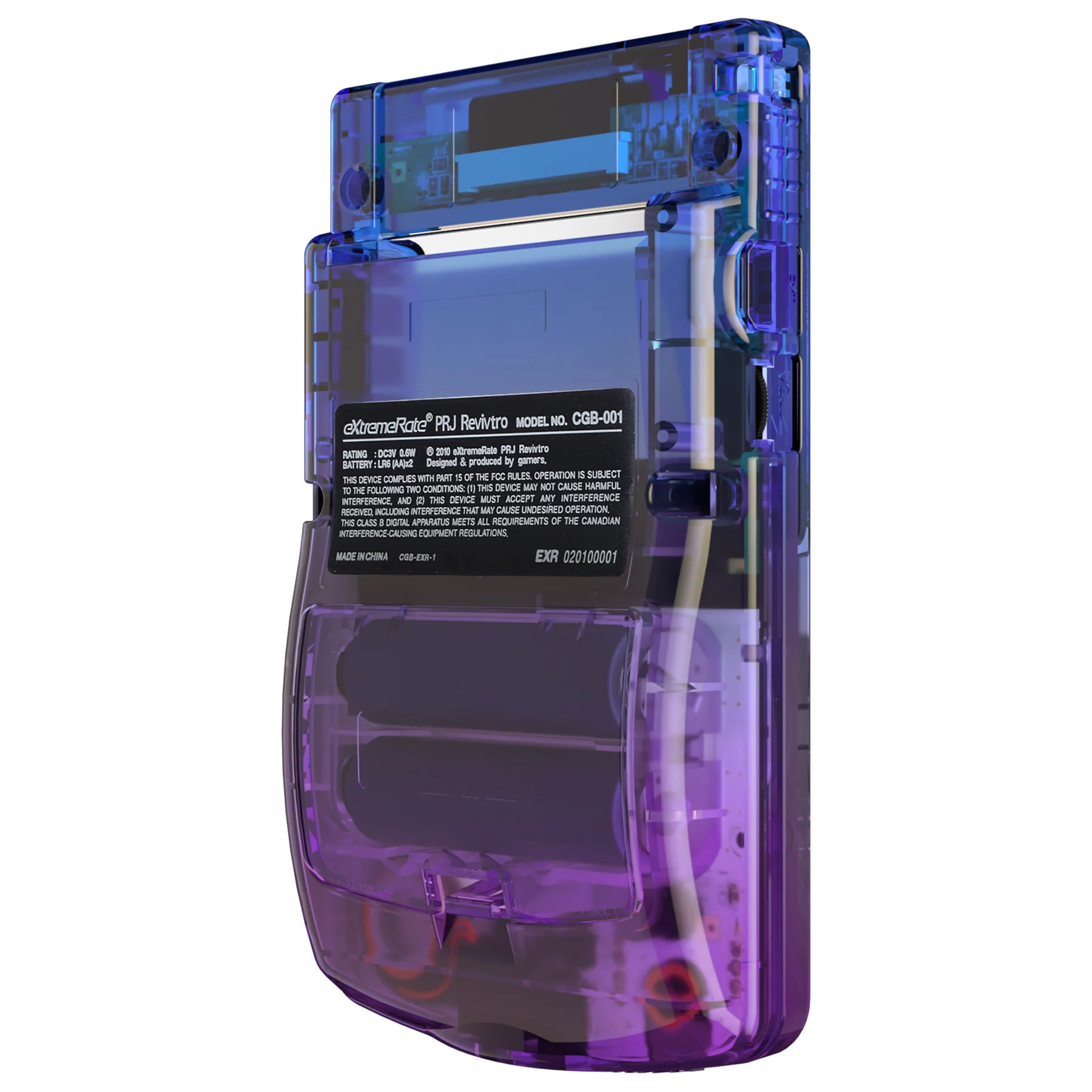 eXtremeRate IPS Ready Upgraded GBC Replacement Full Set Shells with Buttons for Gameboy Color, Compatible with GBC OSD IPS & Regular IPS & Standard LCD - Gradient Translucent Bluebell - Image 8
