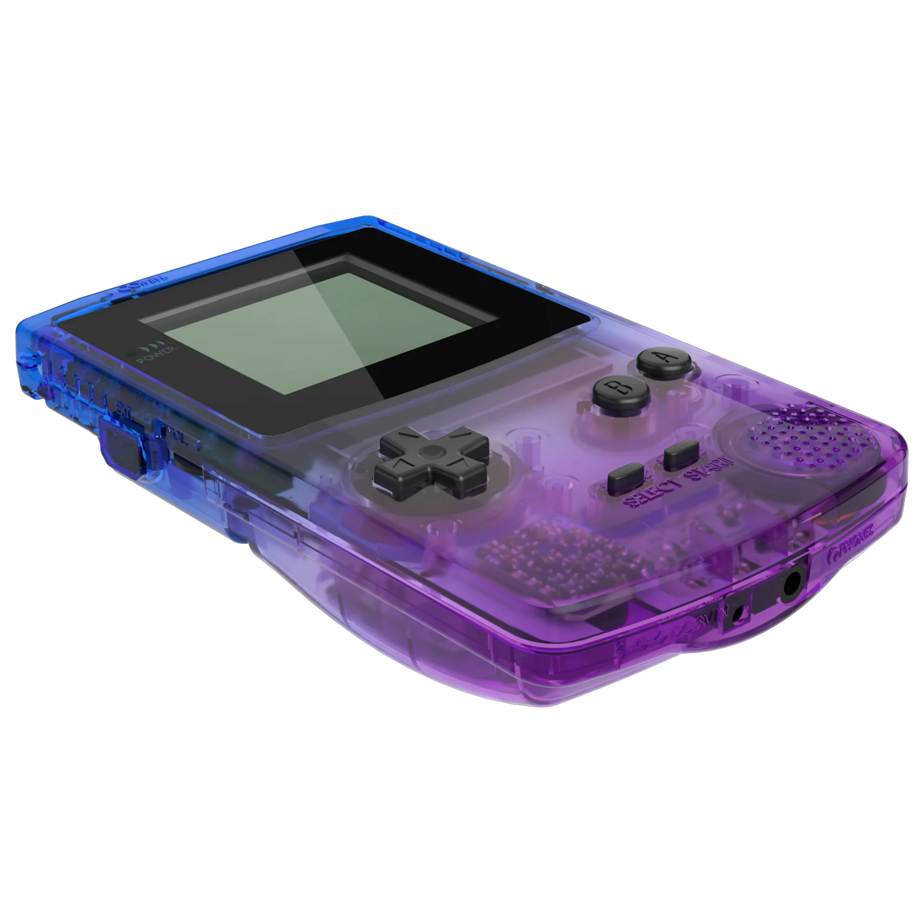 eXtremeRate IPS Ready Upgraded GBC Replacement Full Set Shells with Buttons for Gameboy Color, Compatible with GBC OSD IPS & Regular IPS & Standard LCD - Gradient Translucent Bluebell - Image 9