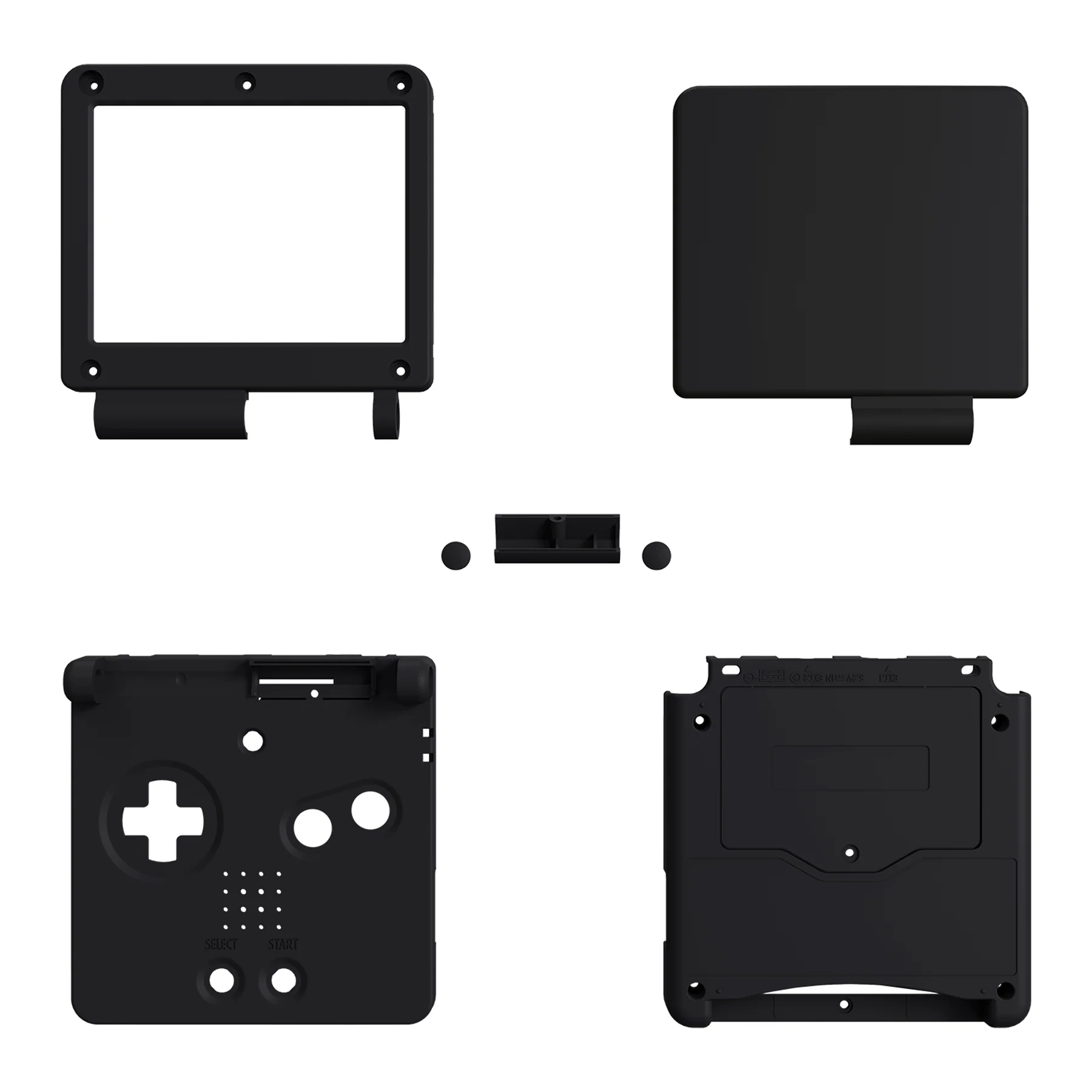 eXtremeRate IPS Ready Upgraded Replacement Full Set Shells with Buttons for Gameboy Advance SP GBA SP, Compatible with Both IPS & Standard LCD - Black - Image 8