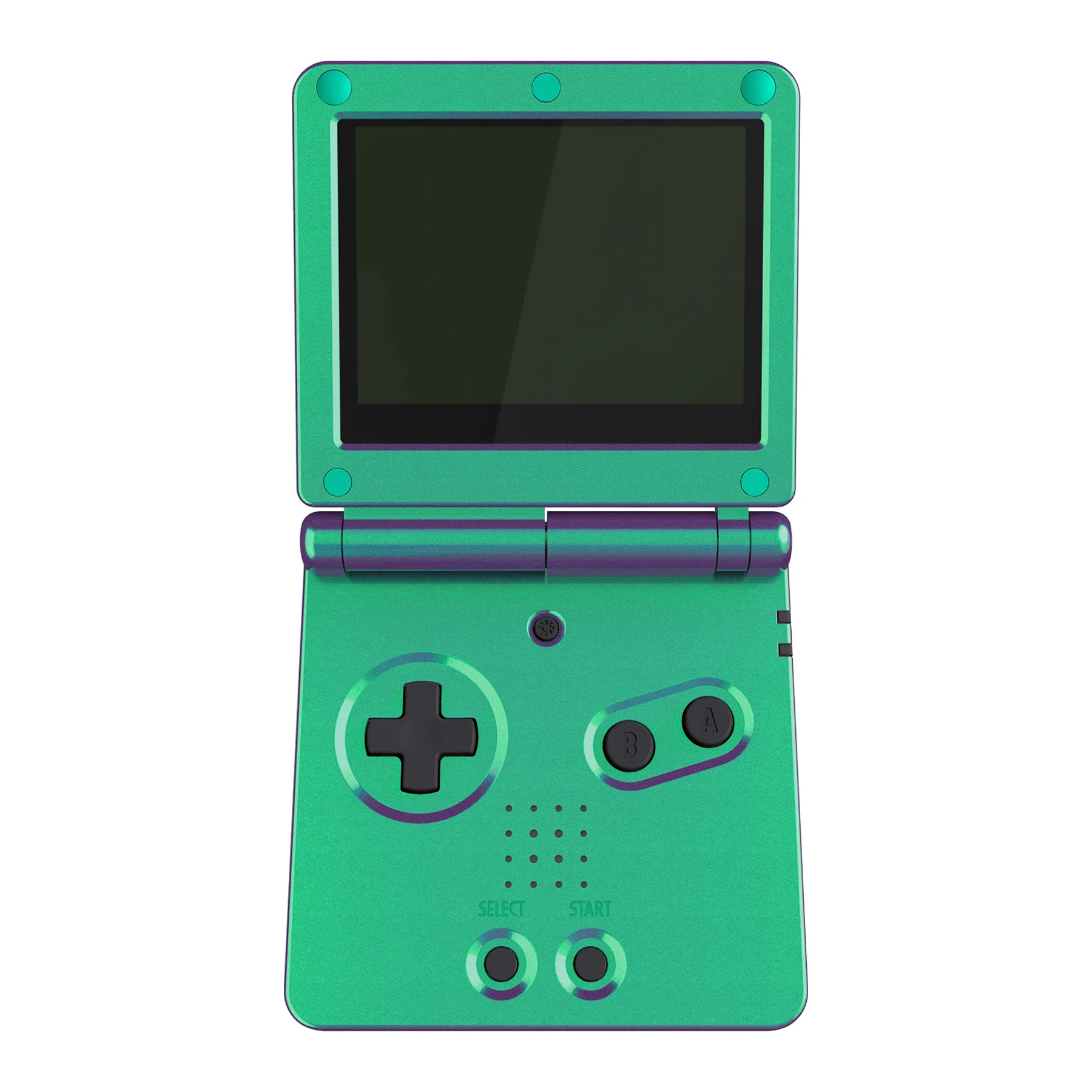 eXtremeRate IPS Ready Upgraded Replacement Full Set Shells with Buttons for Gameboy Advance SP GBA SP, Compatible with Both IPS & Standard LCD - Chameleon Green Purple - Image 3