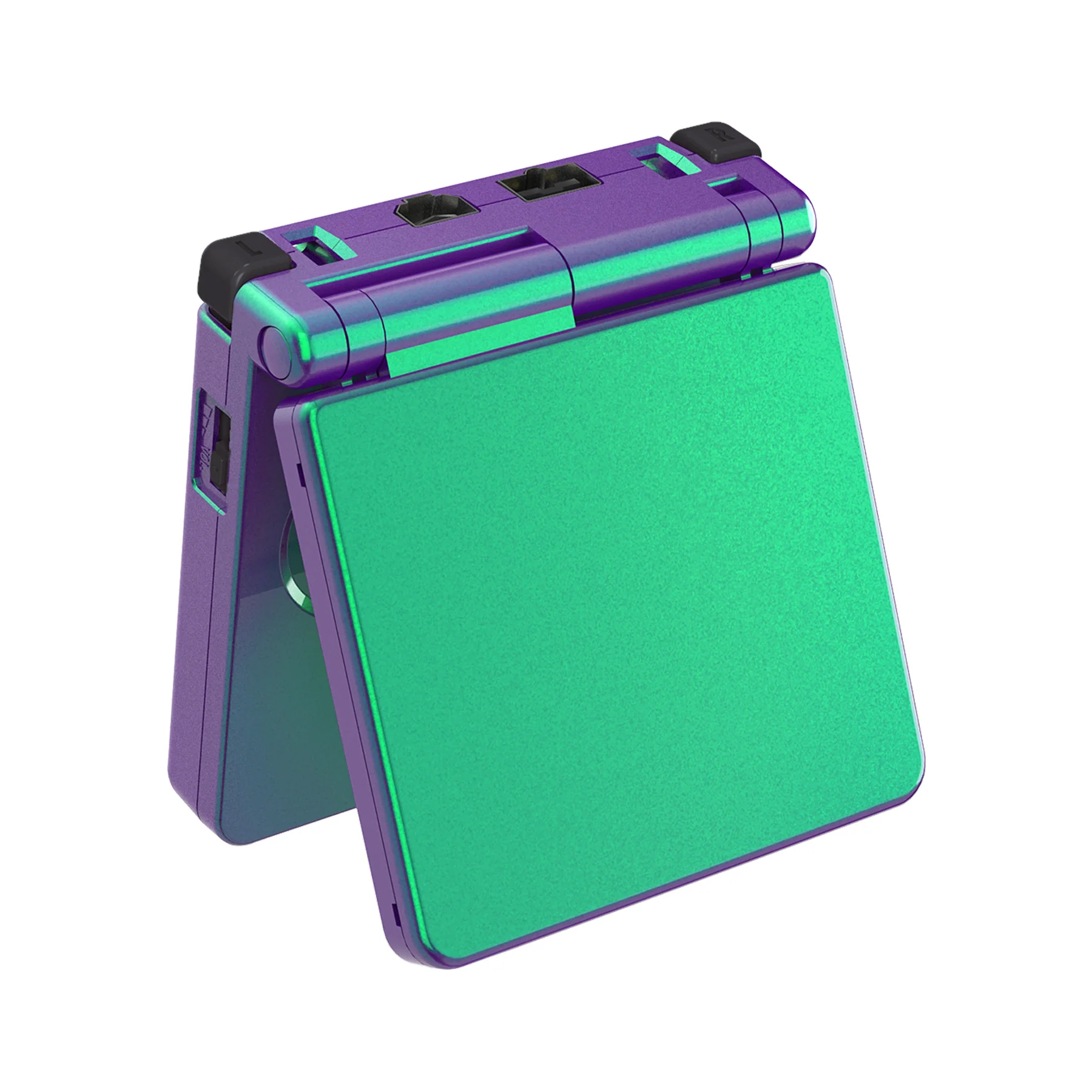 eXtremeRate IPS Ready Upgraded Replacement Full Set Shells with Buttons for Gameboy Advance SP GBA SP, Compatible with Both IPS & Standard LCD - Chameleon Green Purple - Image 5