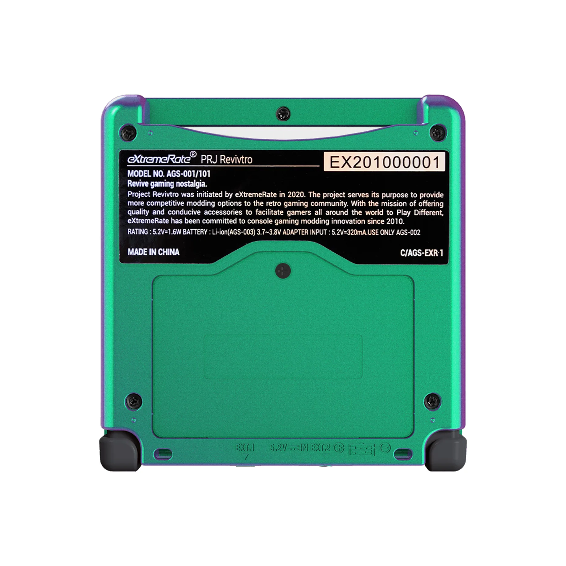 eXtremeRate IPS Ready Upgraded Replacement Full Set Shells with Buttons for Gameboy Advance SP GBA SP, Compatible with Both IPS & Standard LCD - Chameleon Green Purple - Image 7