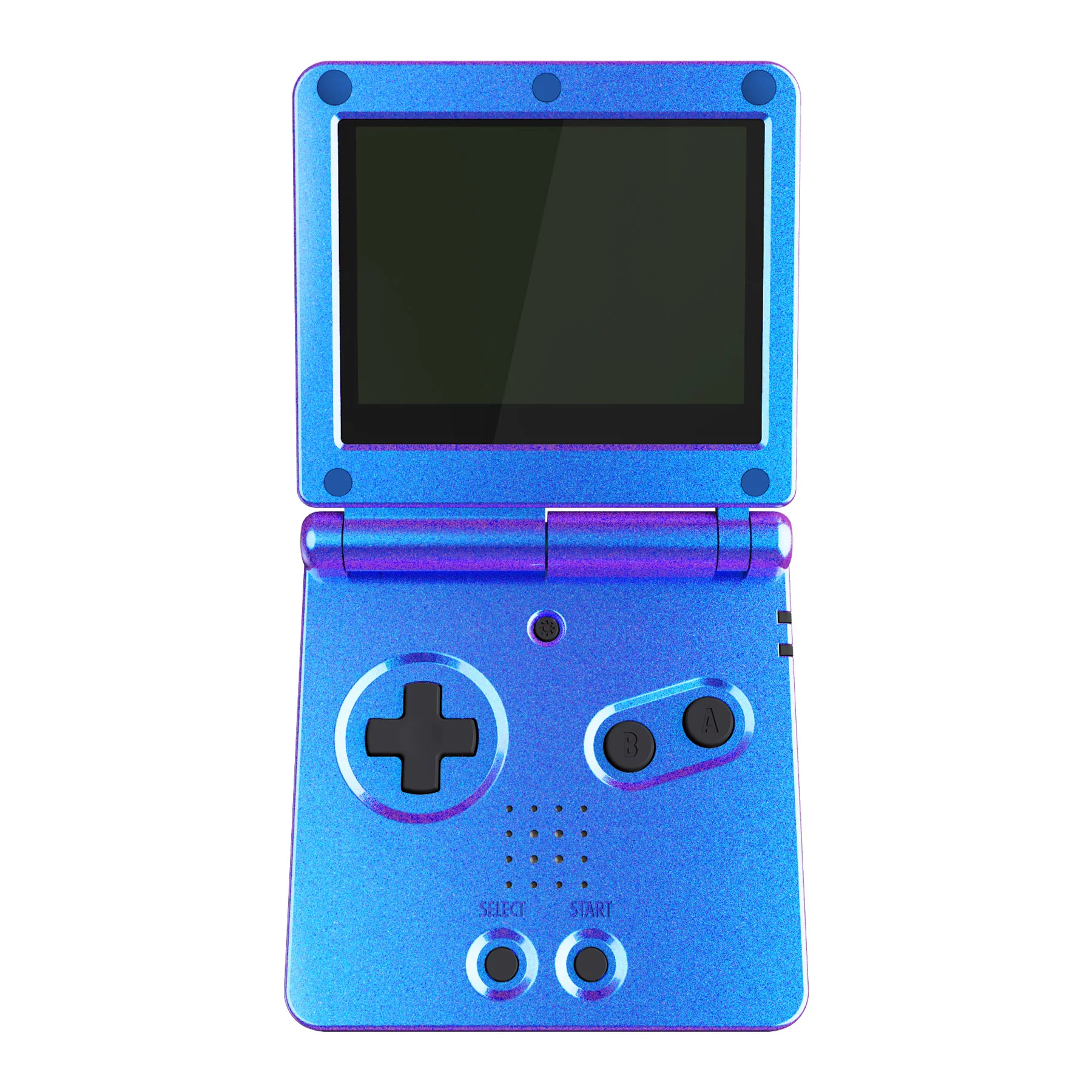 eXtremeRate IPS Ready Upgraded Replacement Full Set Shells with Buttons for Gameboy Advance SP GBA SP, Compatible with Both IPS & Standard LCD - Chameleon Purple Blue Glossy - Image 3