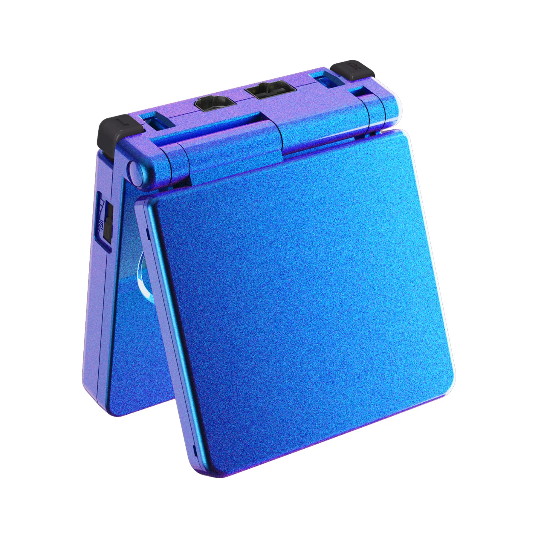 eXtremeRate IPS Ready Upgraded Replacement Full Set Shells with Buttons for Gameboy Advance SP GBA SP, Compatible with Both IPS & Standard LCD - Chameleon Purple Blue Glossy - Image 5
