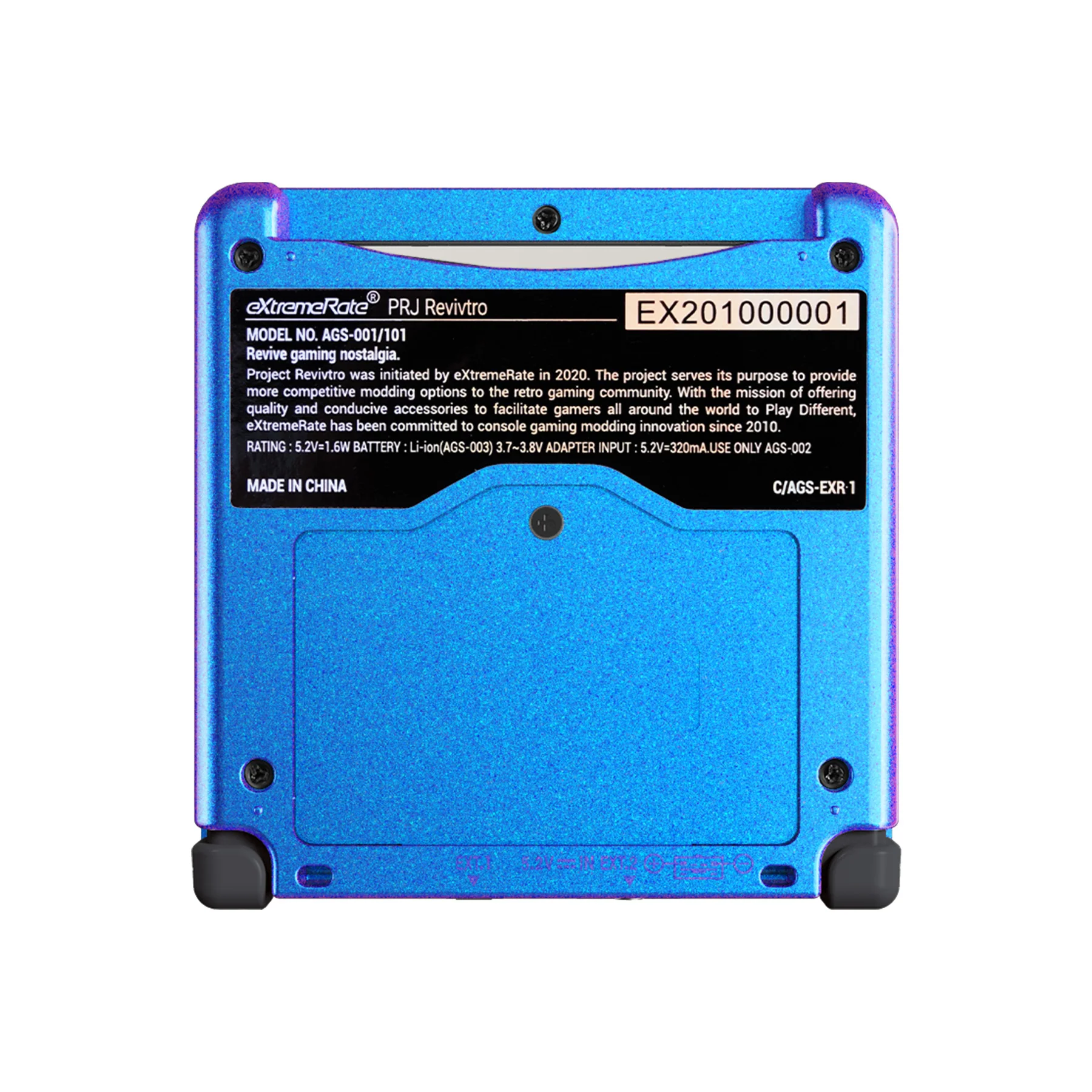 eXtremeRate IPS Ready Upgraded Replacement Full Set Shells with Buttons for Gameboy Advance SP GBA SP, Compatible with Both IPS & Standard LCD - Chameleon Purple Blue Glossy - Image 7