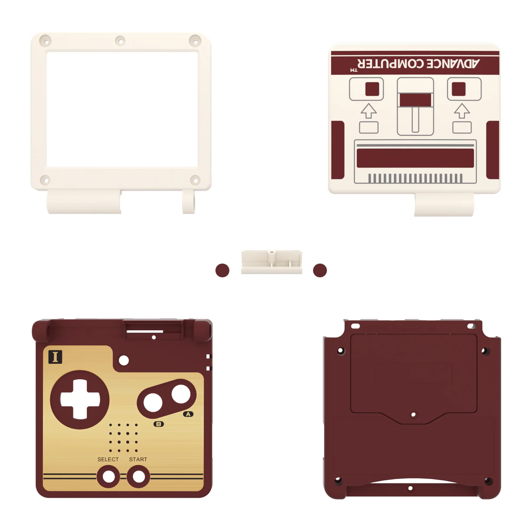 eXtremeRate IPS Ready Upgraded Replacement Full Set Shells with Buttons for Gameboy Advance SP GBA SP, Compatible with Both IPS & Standard LCD - Classic FC Style - Image 8