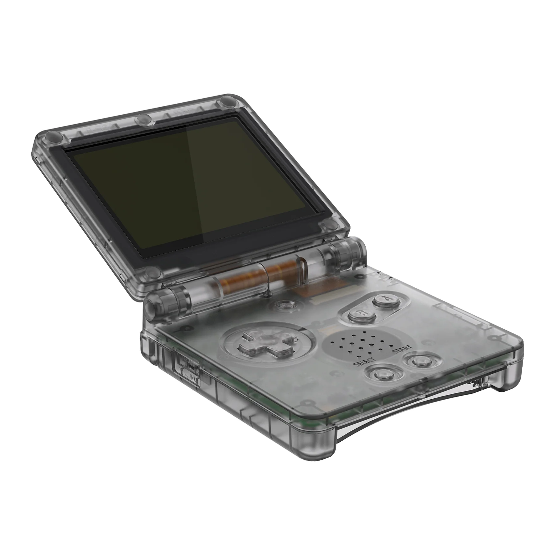eXtremeRate IPS Ready Upgraded Replacement Full Set Shells with Buttons for Gameboy Advance SP GBA SP, Compatible with Both IPS & Standard LCD - Clear Black - Image 4