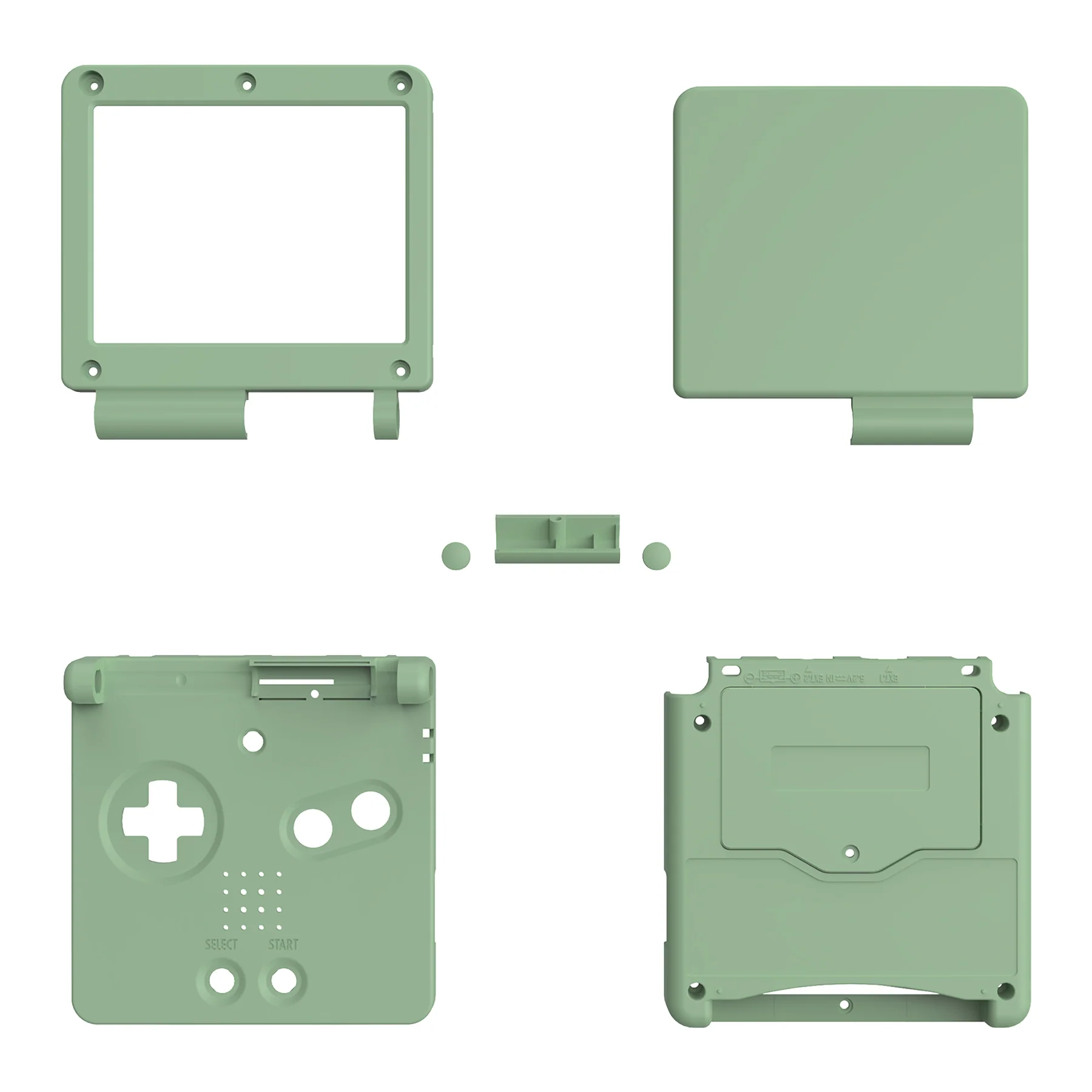 eXtremeRate IPS Ready Upgraded Replacement Full Set Shells with Buttons for Gameboy Advance SP GBA SP, Compatible with Both IPS & Standard LCD - Matcha Green - Image 8