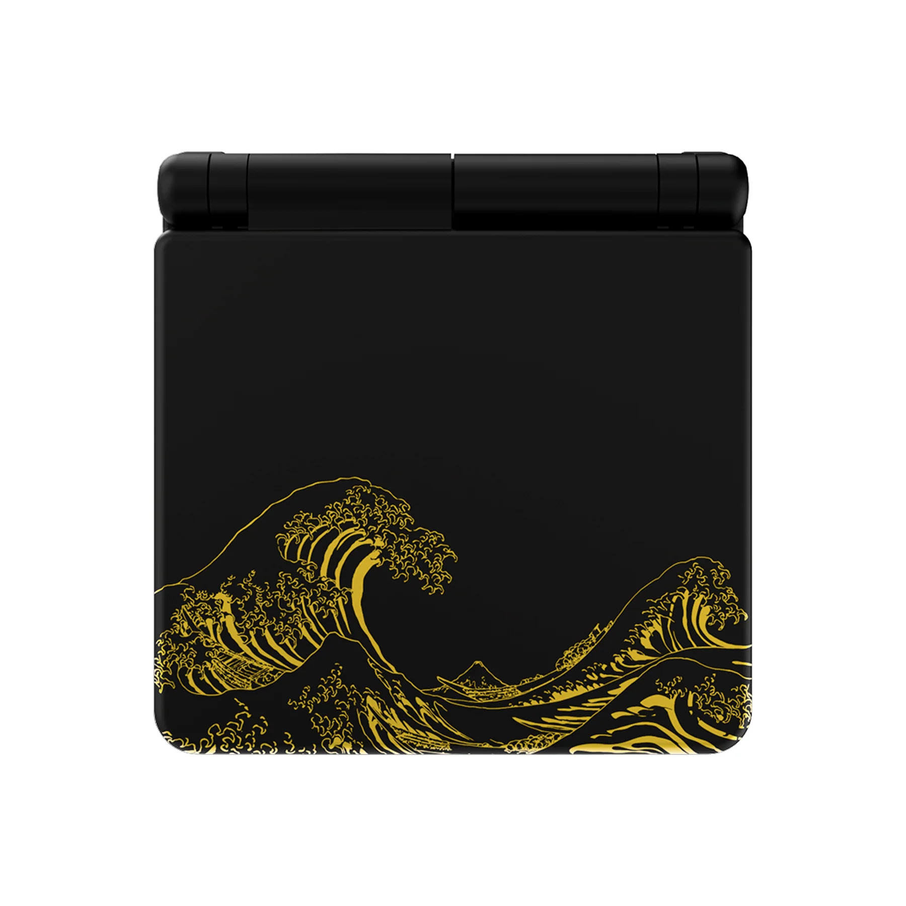 eXtremeRate IPS Ready Upgraded Replacement Full Set Shells with Buttons for Gameboy Advance SP GBA SP, Compatible with Both IPS & Standard LCD - The Great GOLDEN Wave Off Kanagawa - Black - Image 6