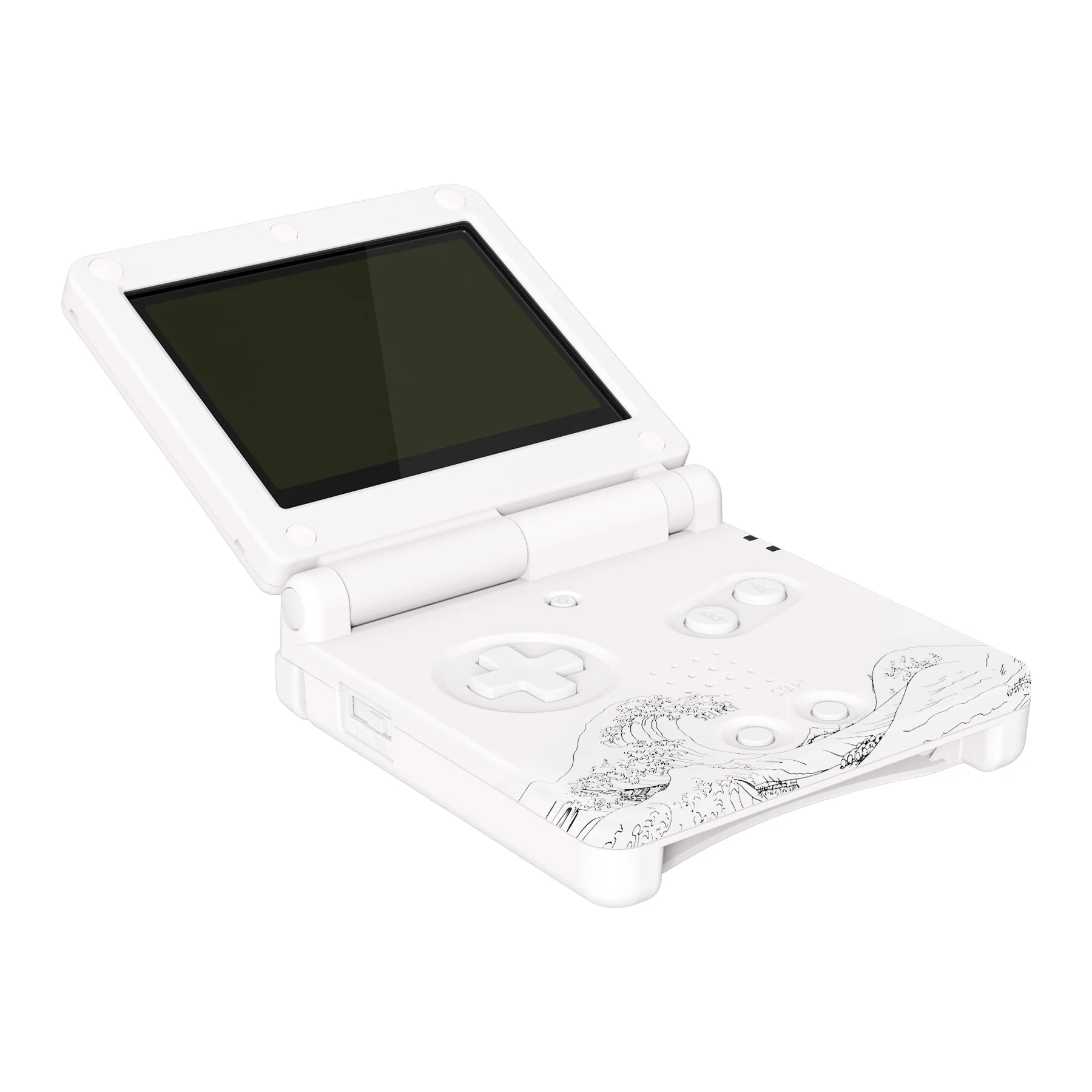 eXtremeRate IPS Ready Upgraded Replacement Full Set Shells with Buttons for Gameboy Advance SP GBA SP, Compatible with Both IPS & Standard LCD - The Great Wave - Image 4