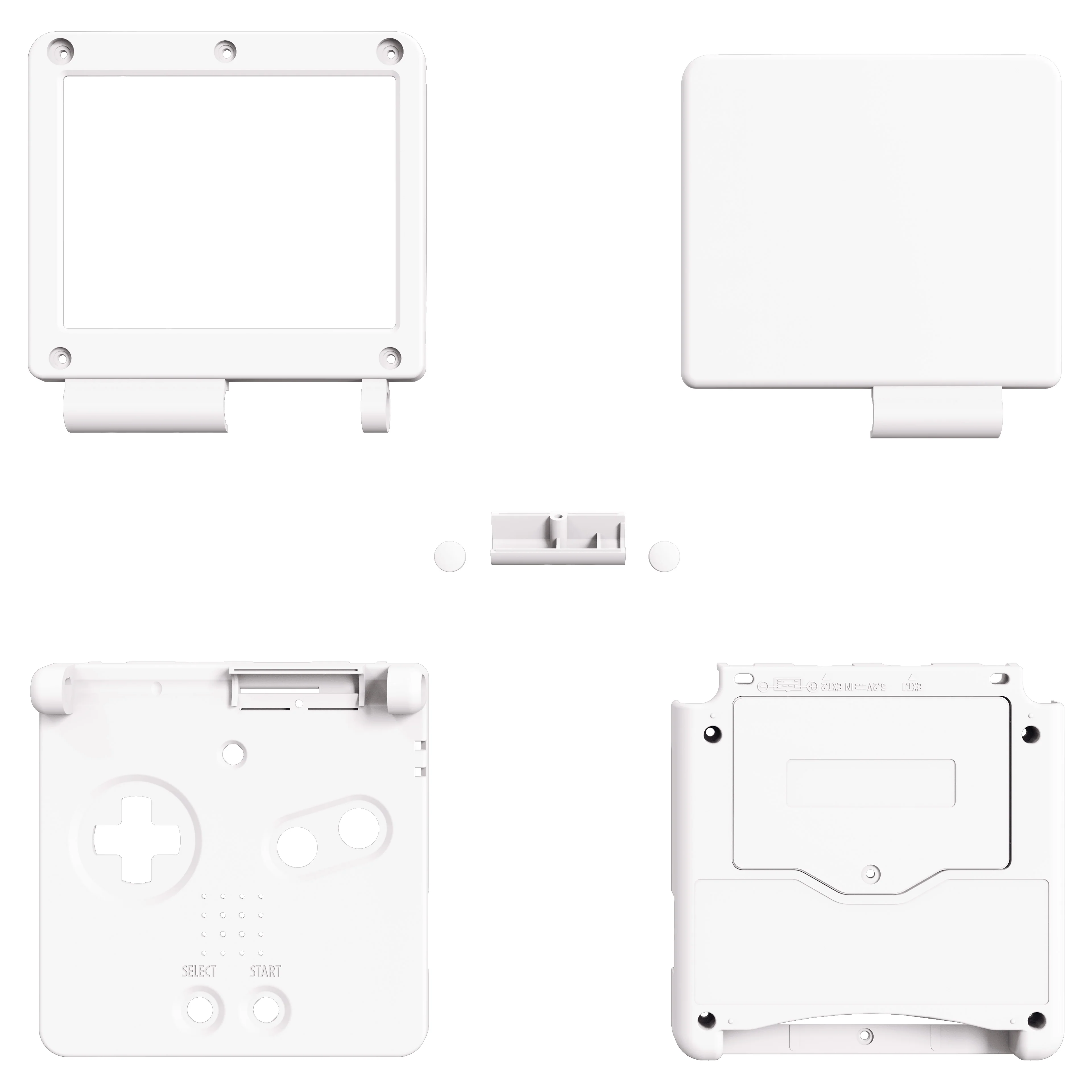 eXtremeRate IPS Ready Upgraded Replacement Full Set Shells with Buttons for Gameboy Advance SP GBA SP, Compatible with Both IPS & Standard LCD - White - Image 8