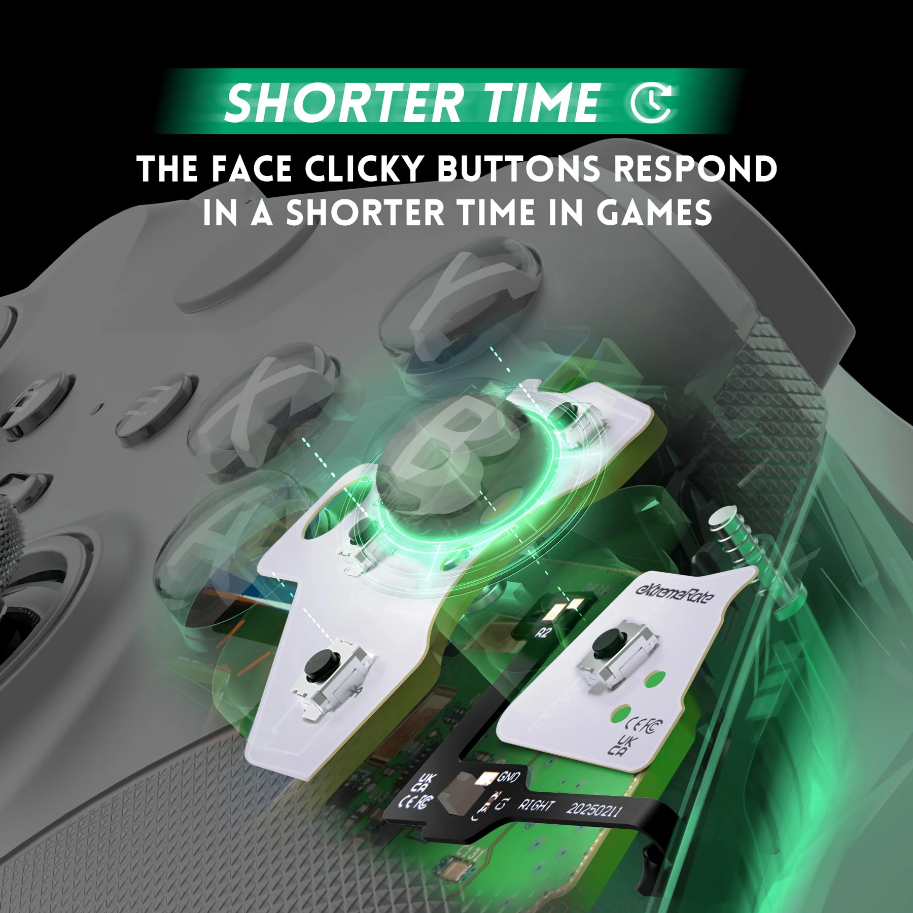 eXtremeRate Light Version Whole Clicky Kit for Xbox Elite Series 2 Controller Shoulder ABXY Buttons, Ergonomic Tactile Switches LT RT A B X Y Mouse Clicky for Xbox Elite 2 Core Controller (Model 1797) - Image 10