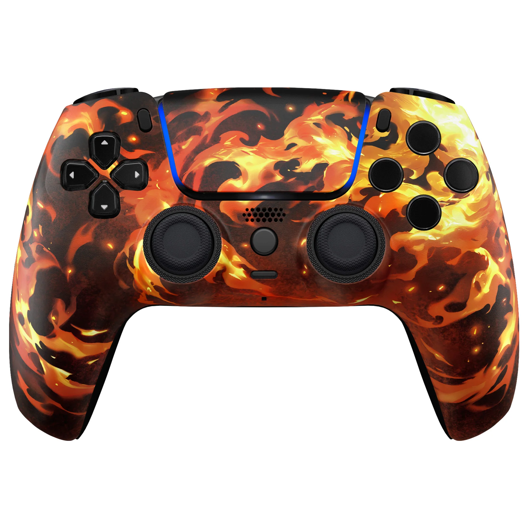 eXtremeRate LUNA Redesigned Replacement Front Shell with Touchpad Compatible with PS5 Controller BDM-010/020/030/040/050/060 - Blazing Magic - Image 2