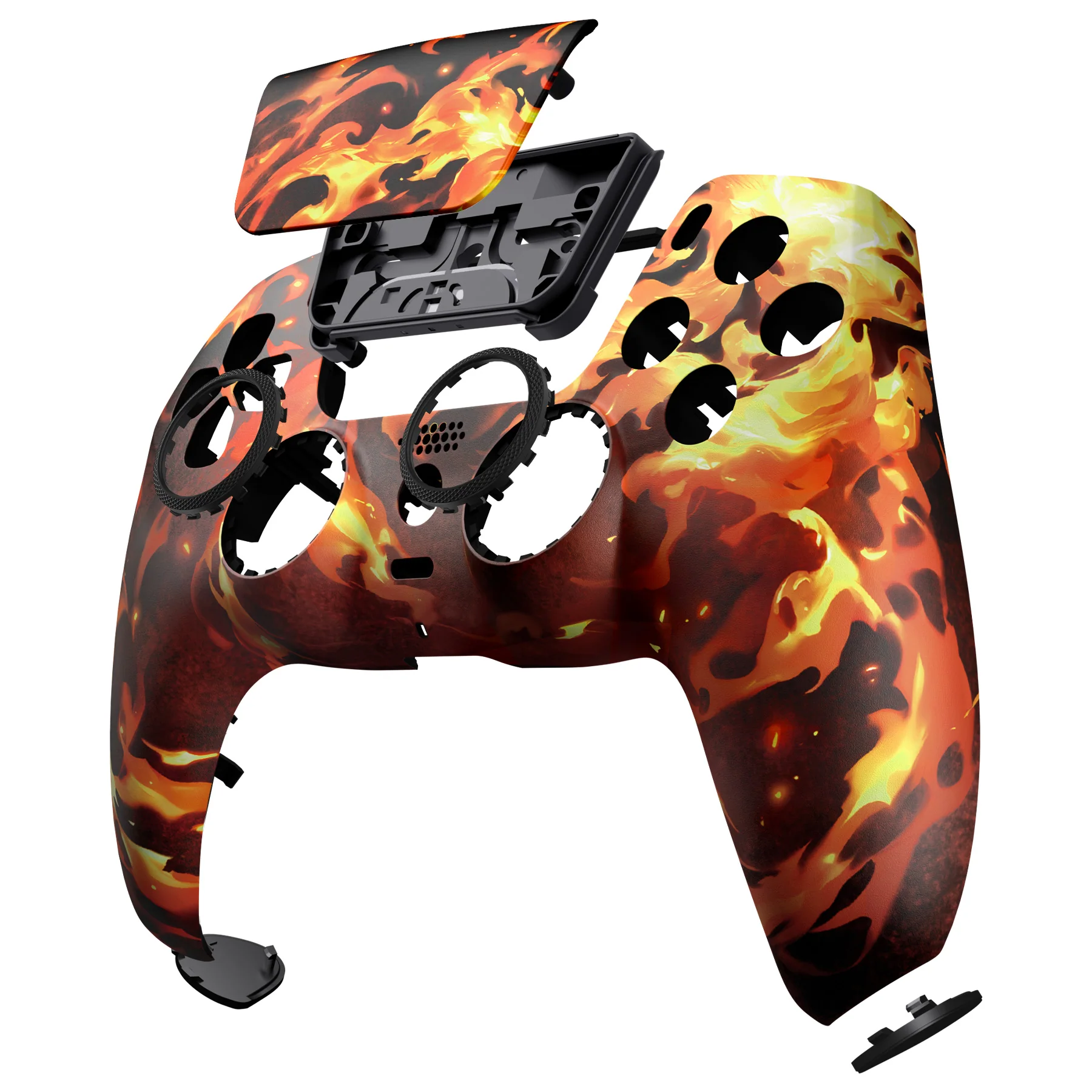 eXtremeRate LUNA Redesigned Replacement Front Shell with Touchpad Compatible with PS5 Controller BDM-010/020/030/040/050/060 - Blazing Magic - Image 9