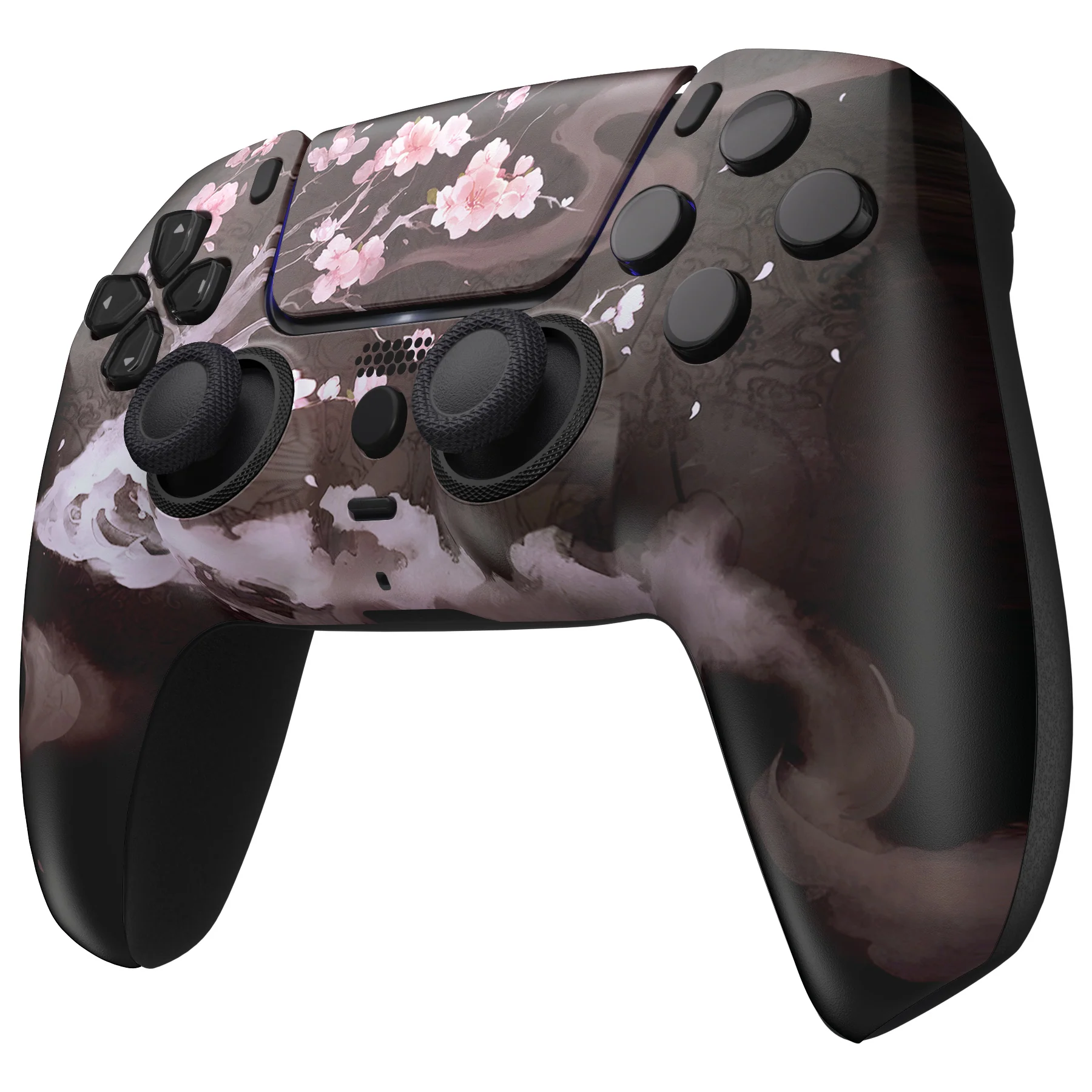 eXtremeRate LUNA Redesigned Replacement Front Shell with Touchpad Compatible with PS5 Controller BDM-010/020/030/040/050/060 - Blossom In The Darkness - Image 5