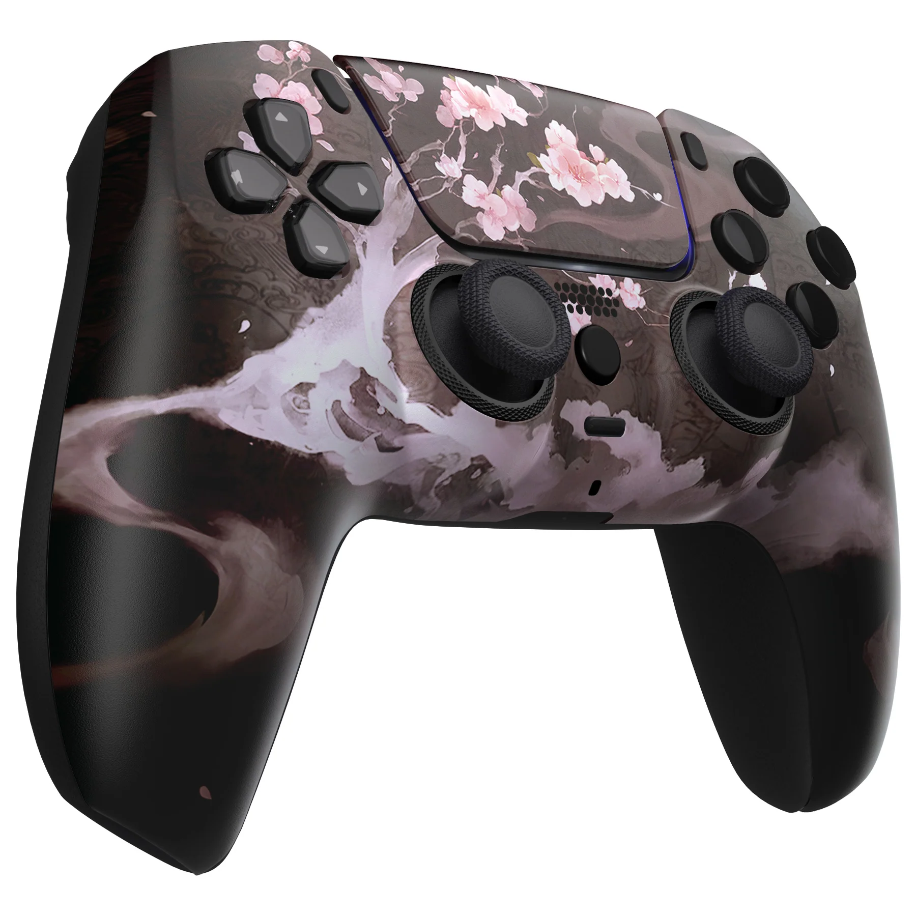 eXtremeRate LUNA Redesigned Replacement Front Shell with Touchpad Compatible with PS5 Controller BDM-010/020/030/040/050/060 - Blossom In The Darkness - Image 6