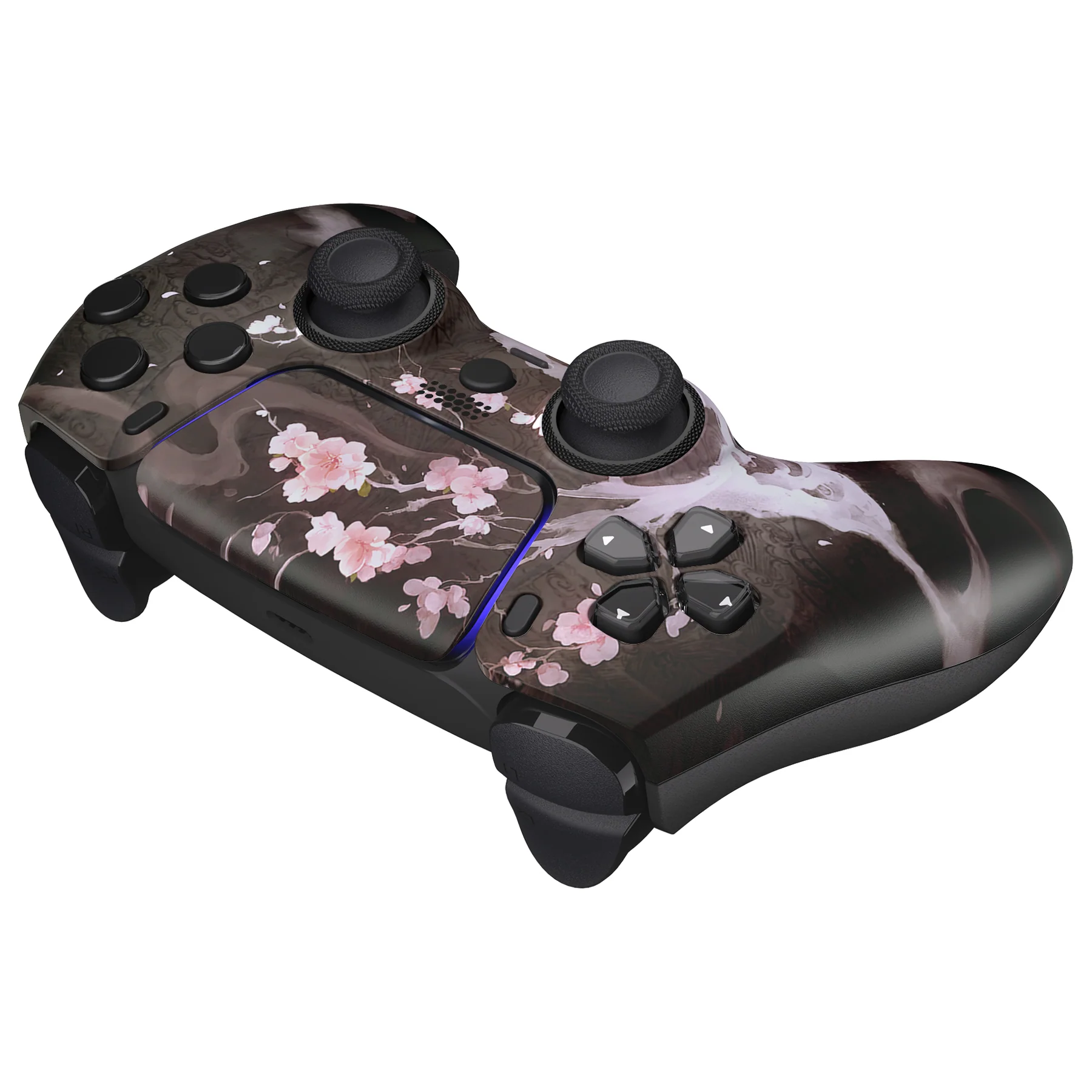 eXtremeRate LUNA Redesigned Replacement Front Shell with Touchpad Compatible with PS5 Controller BDM-010/020/030/040/050/060 - Blossom In The Darkness - Image 7