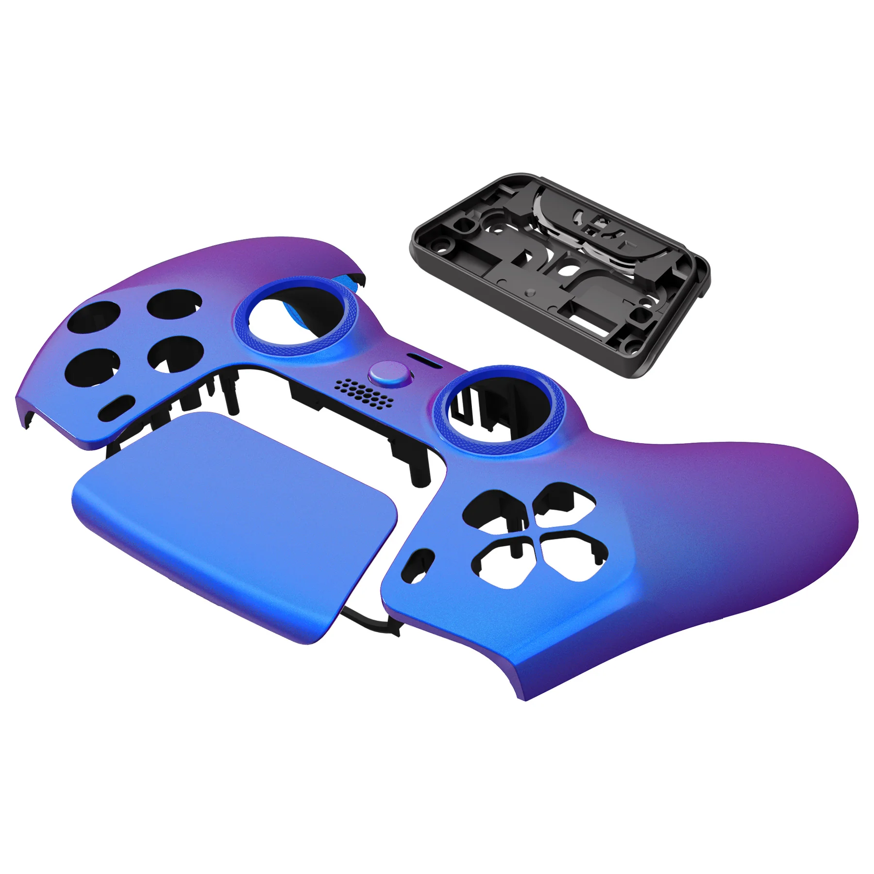eXtremeRate LUNA Redesigned Replacement Front Shell with Touchpad Compatible with PS5 Controller BDM-010/020/030/040/050 - Chameleon Purple Blue - Image 11