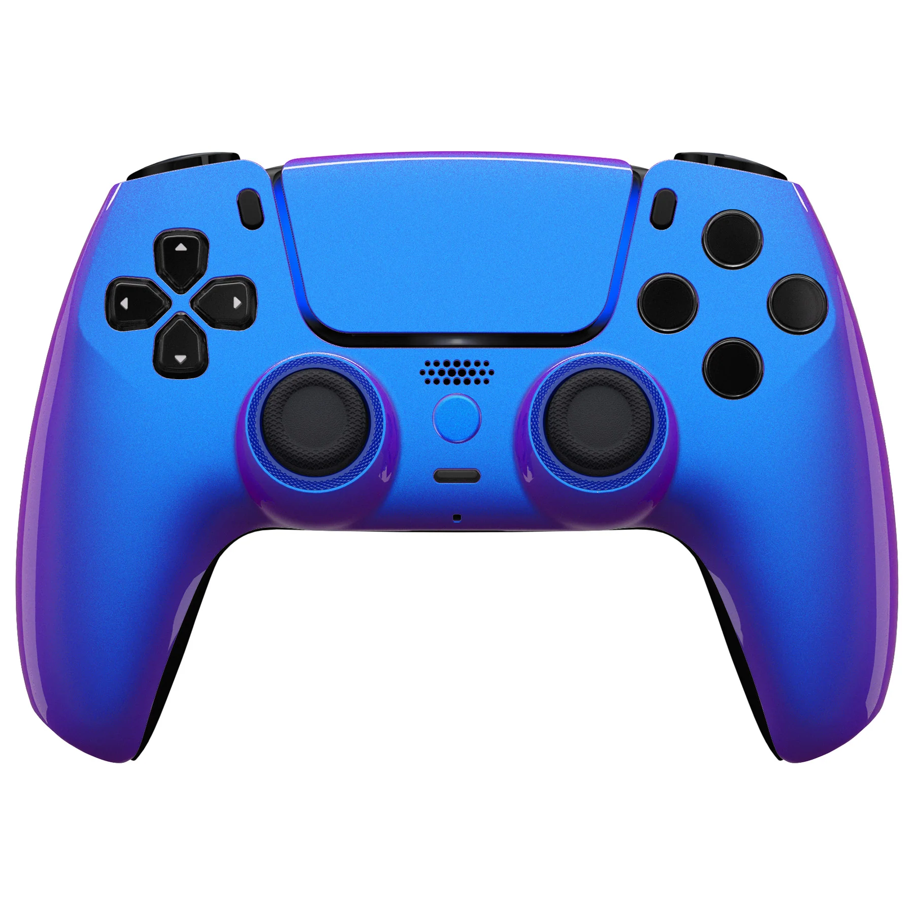eXtremeRate LUNA Redesigned Replacement Front Shell with Touchpad Compatible with PS5 Controller BDM-010/020/030/040/050 - Chameleon Purple Blue - Image 2