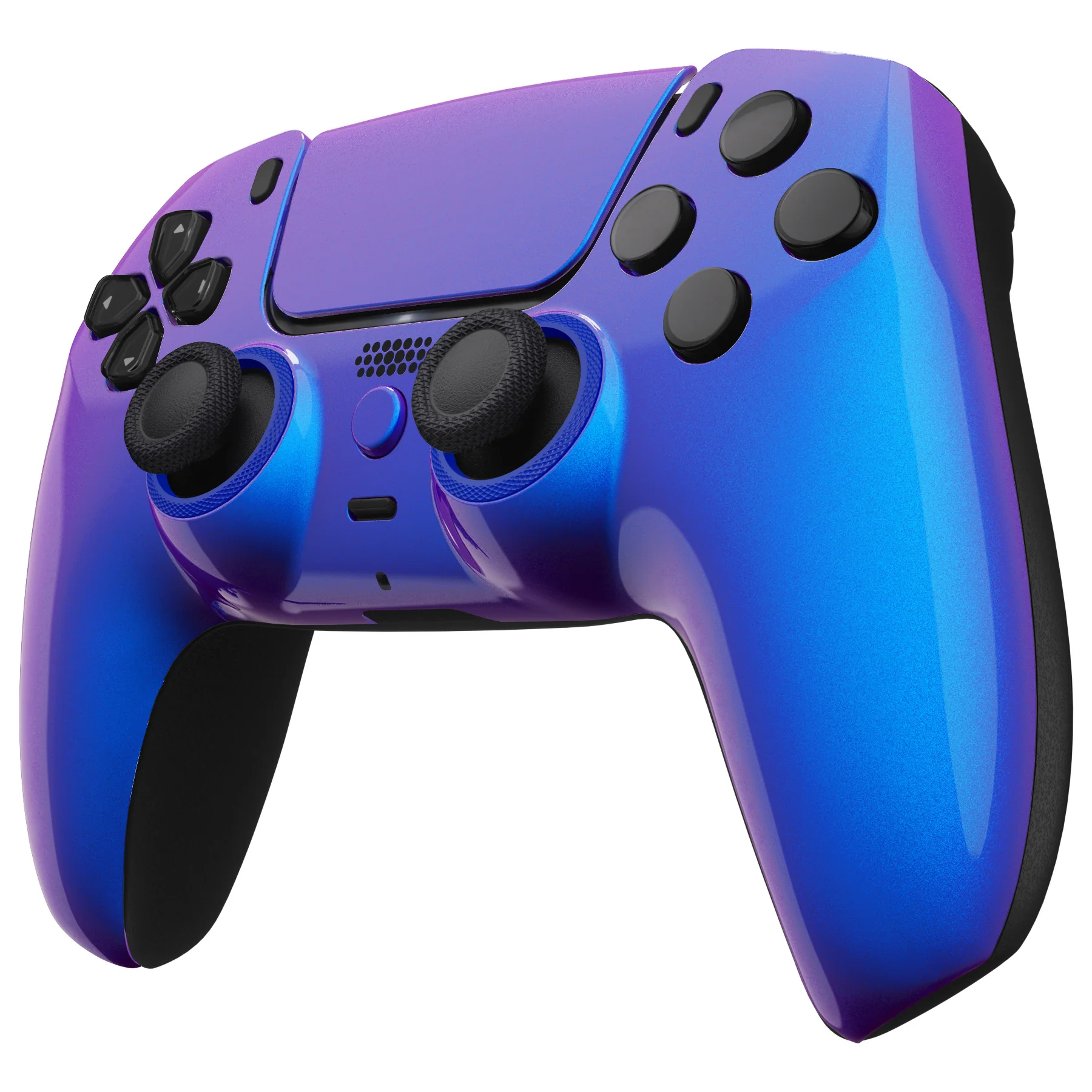 eXtremeRate LUNA Redesigned Replacement Front Shell with Touchpad Compatible with PS5 Controller BDM-010/020/030/040/050 - Chameleon Purple Blue - Image 5