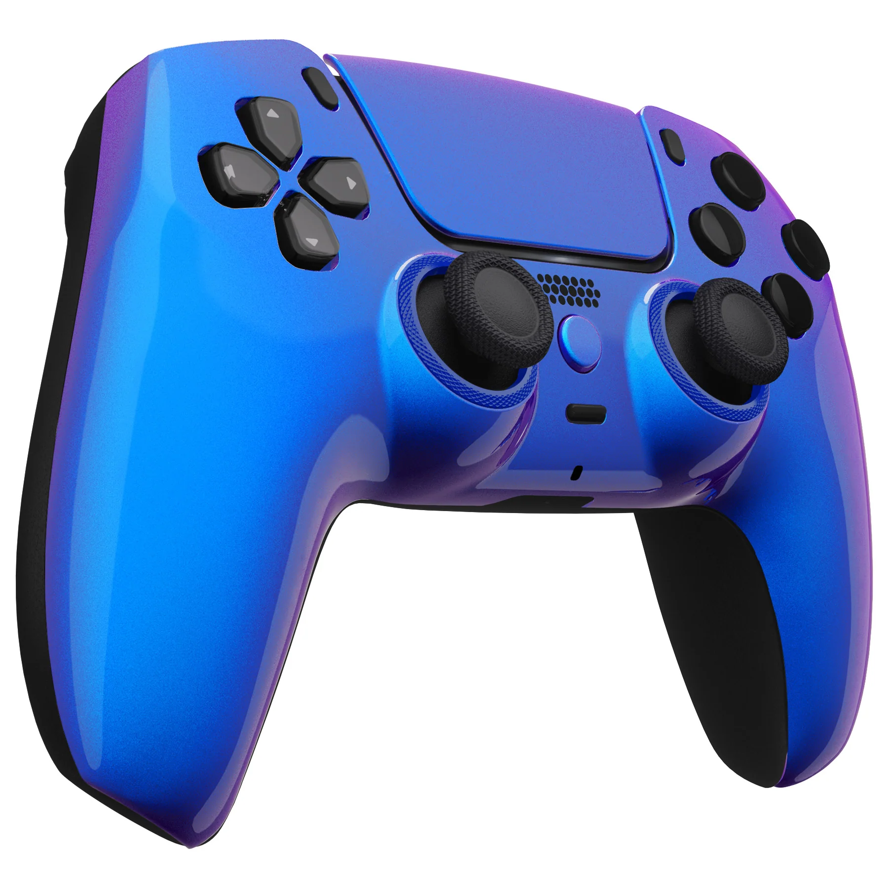 eXtremeRate LUNA Redesigned Replacement Front Shell with Touchpad Compatible with PS5 Controller BDM-010/020/030/040/050 - Chameleon Purple Blue - Image 6