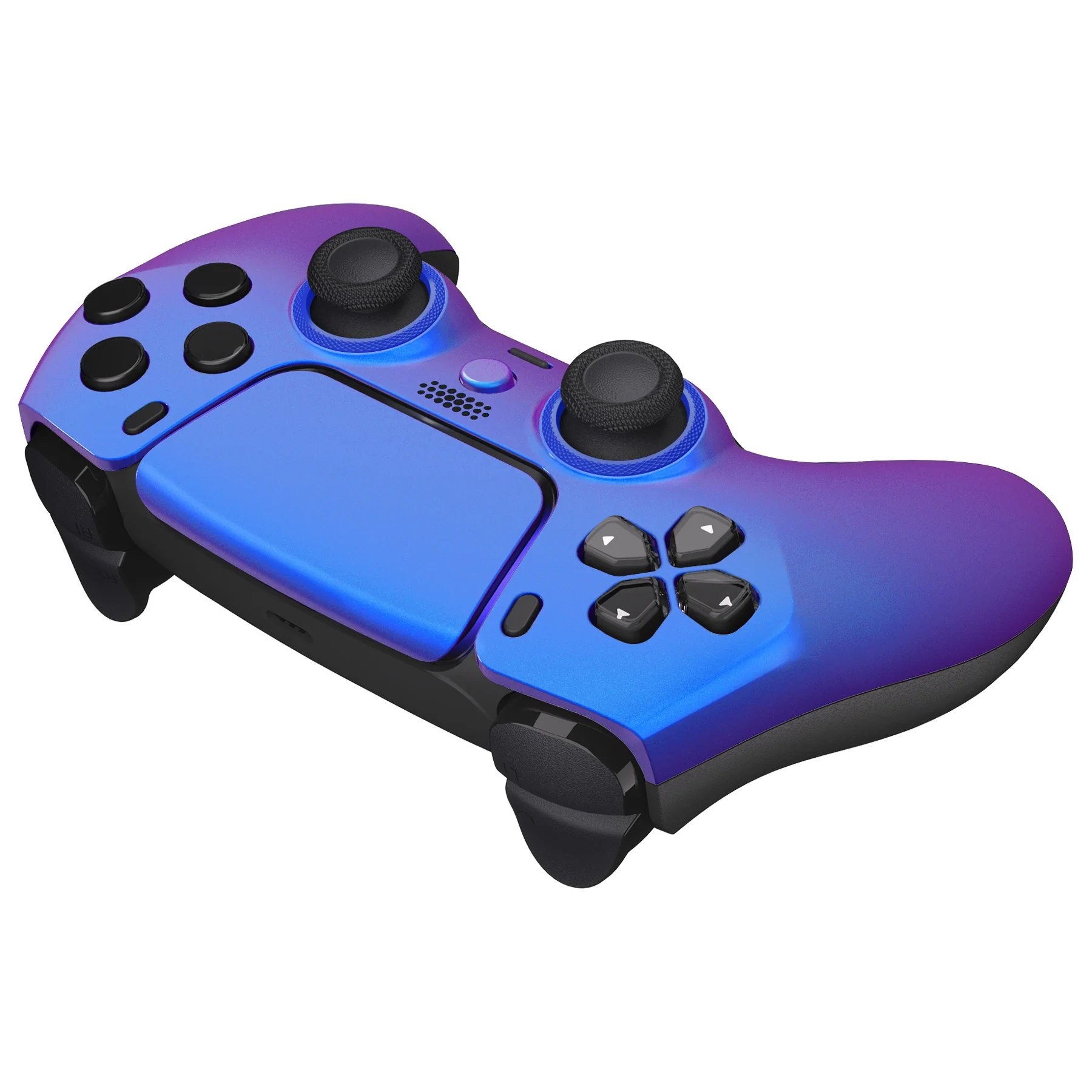 eXtremeRate LUNA Redesigned Replacement Front Shell with Touchpad Compatible with PS5 Controller BDM-010/020/030/040/050 - Chameleon Purple Blue - Image 7