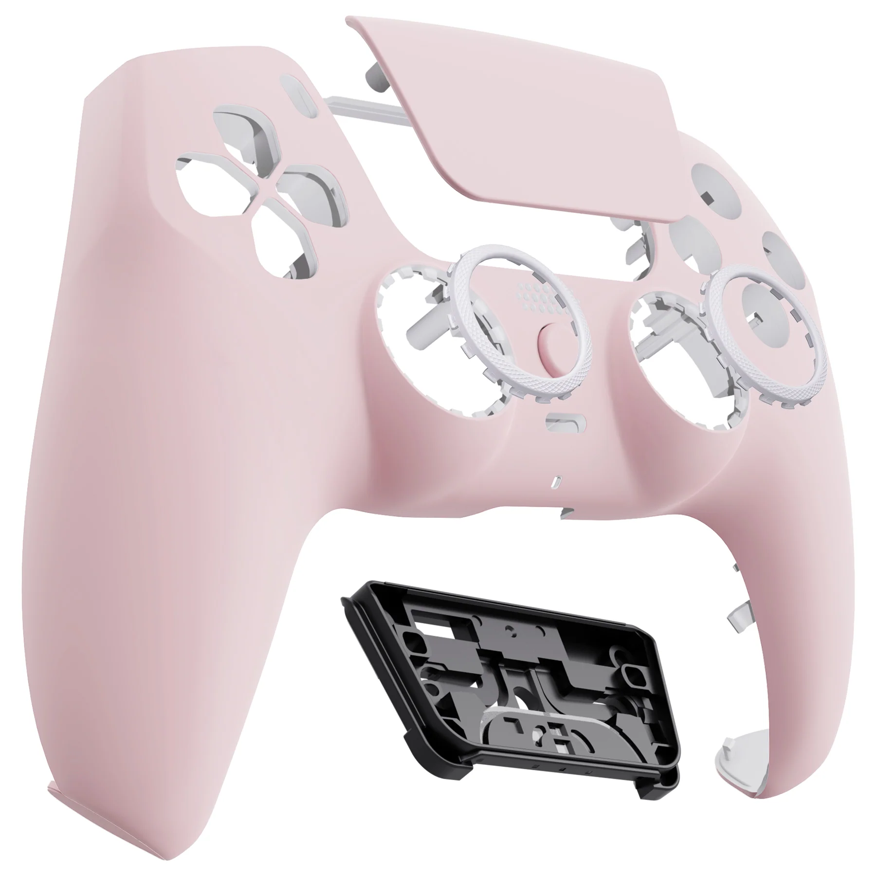 eXtremeRate LUNA Redesigned Replacement Front Shell with Touchpad Compatible with PS5 Controller BDM-010/020/030/040/050/060 - Cherry Blossoms Pink - Image 10