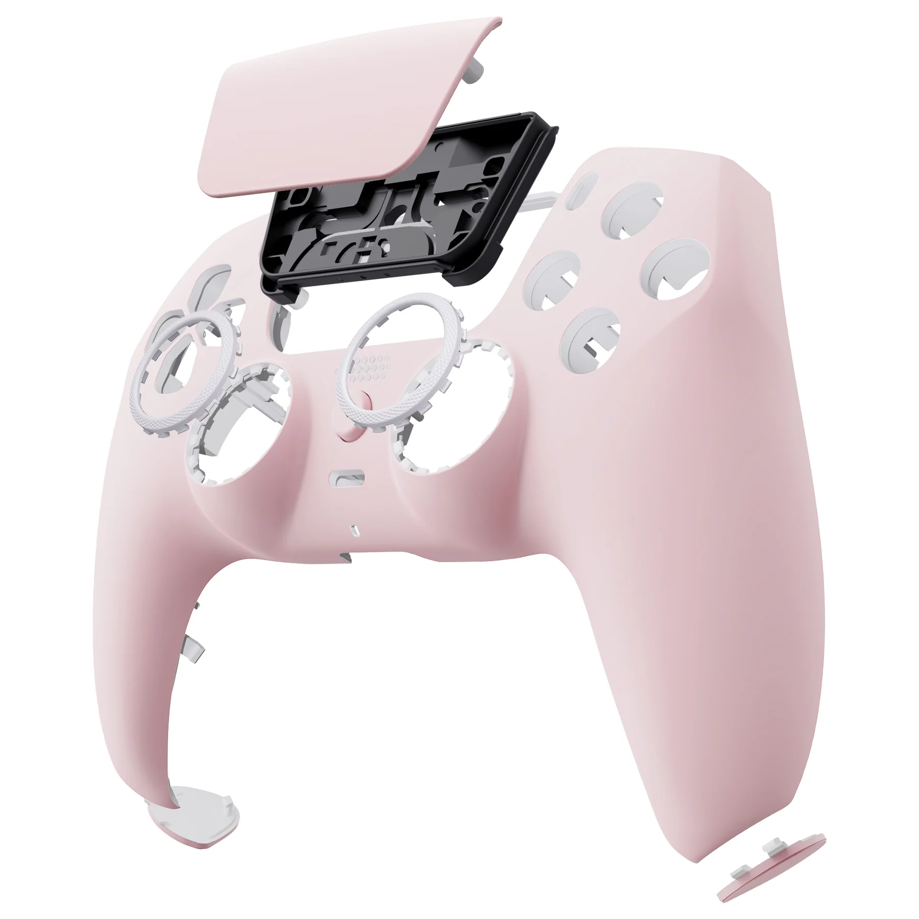 eXtremeRate LUNA Redesigned Replacement Front Shell with Touchpad Compatible with PS5 Controller BDM-010/020/030/040/050/060 - Cherry Blossoms Pink - Image 11
