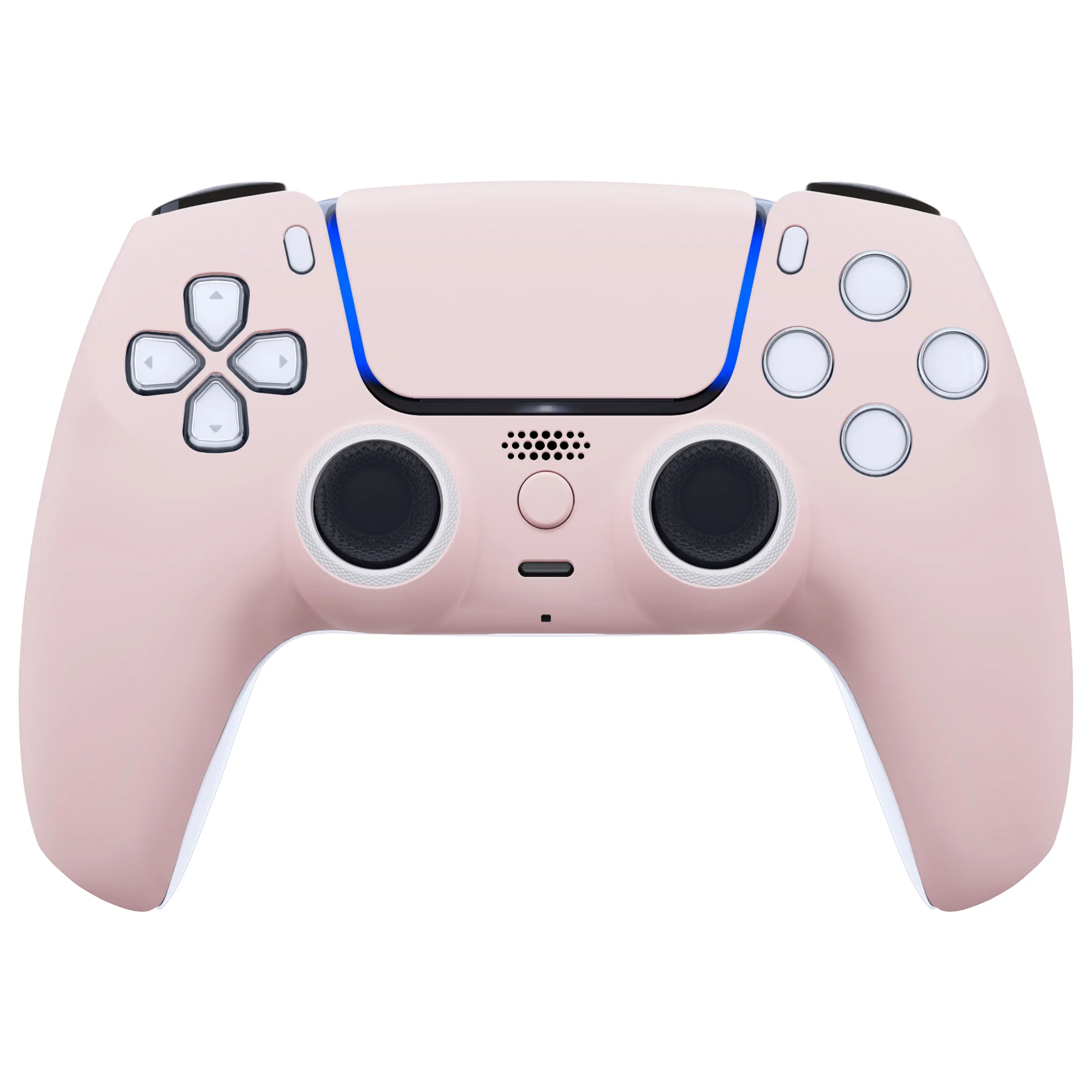 eXtremeRate LUNA Redesigned Replacement Front Shell with Touchpad Compatible with PS5 Controller BDM-010/020/030/040/050/060 - Cherry Blossoms Pink - Image 2