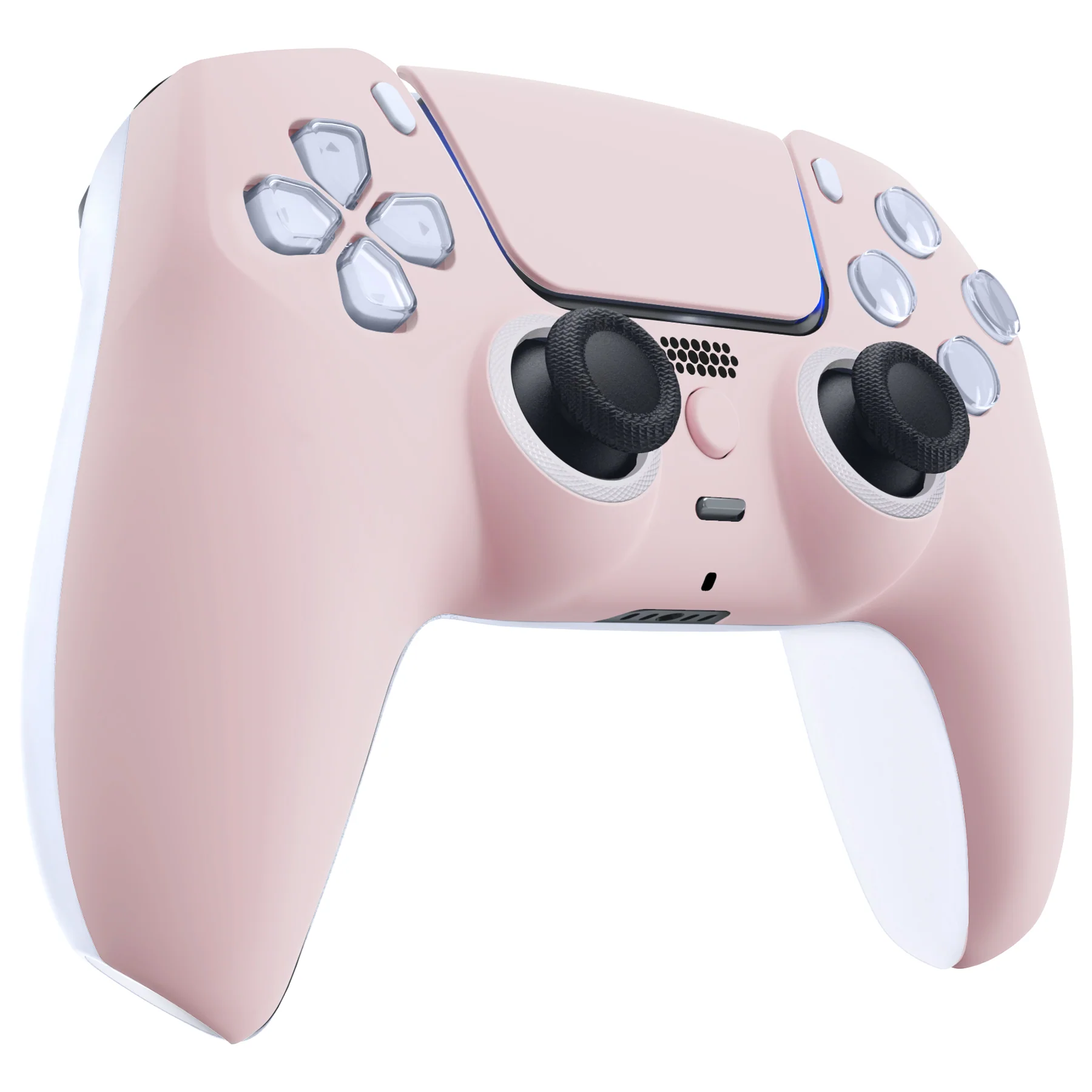 eXtremeRate LUNA Redesigned Replacement Front Shell with Touchpad Compatible with PS5 Controller BDM-010/020/030/040/050/060 - Cherry Blossoms Pink - Image 6