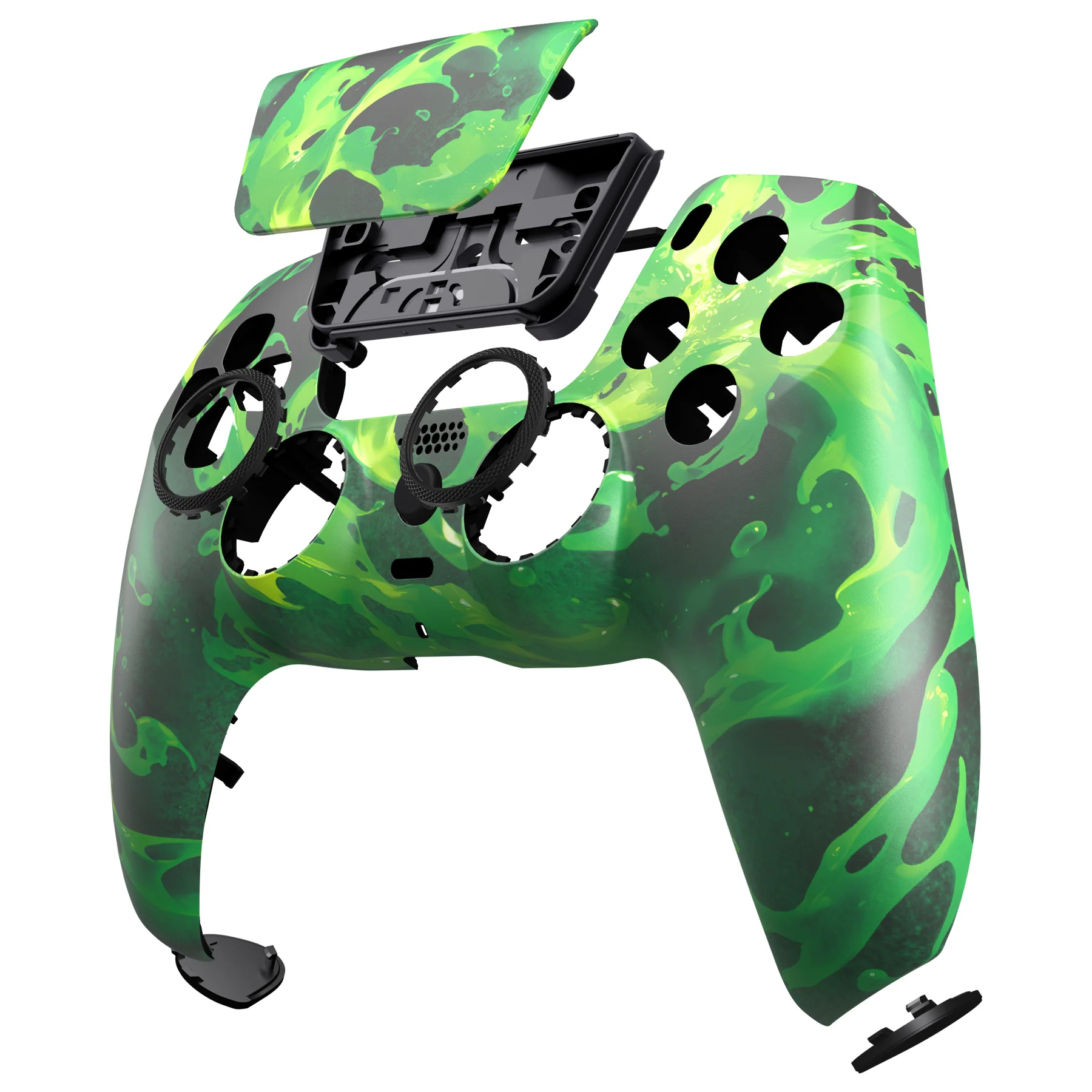 eXtremeRate LUNA Redesigned Replacement Front Shell with Touchpad Compatible with PS5 Controller BDM-010/020/030/040/050/060 - Corrosion Magic - Image 11