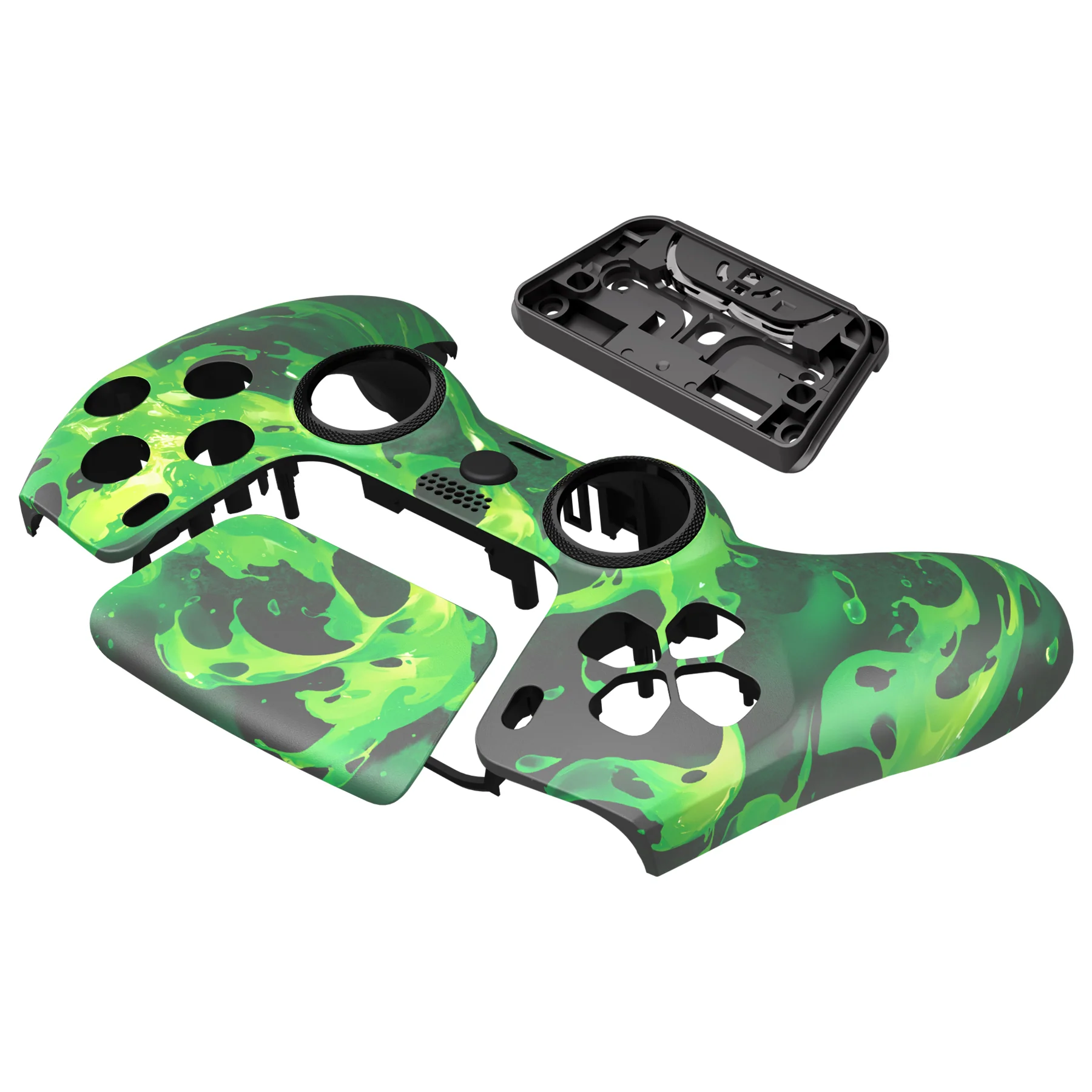 eXtremeRate LUNA Redesigned Replacement Front Shell with Touchpad Compatible with PS5 Controller BDM-010/020/030/040/050/060 - Corrosion Magic - Image 12