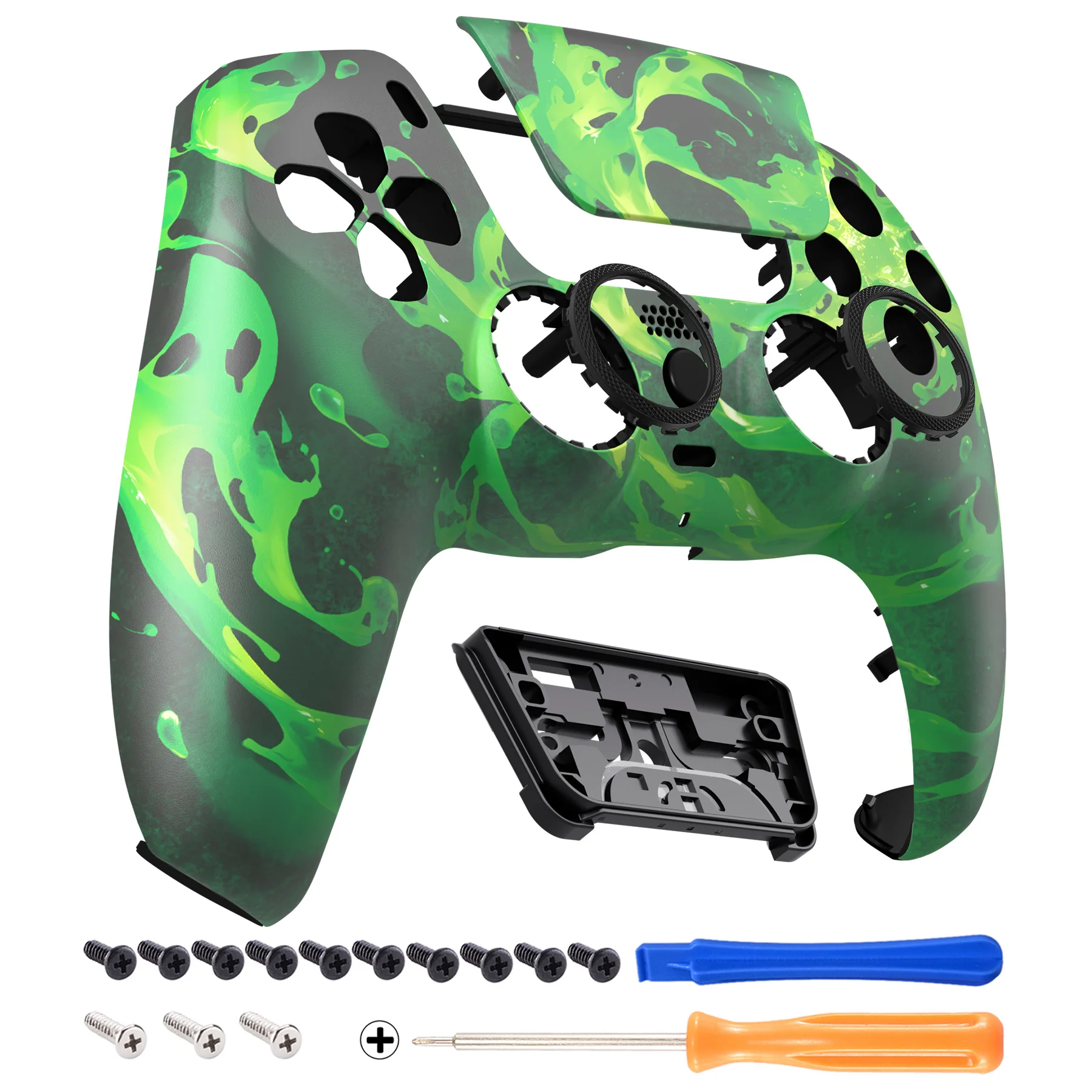eXtremeRate LUNA Redesigned Replacement Front Shell with Touchpad Compatible with PS5 Controller BDM-010/020/030/040/050/060 - Corrosion Magic - Image 8