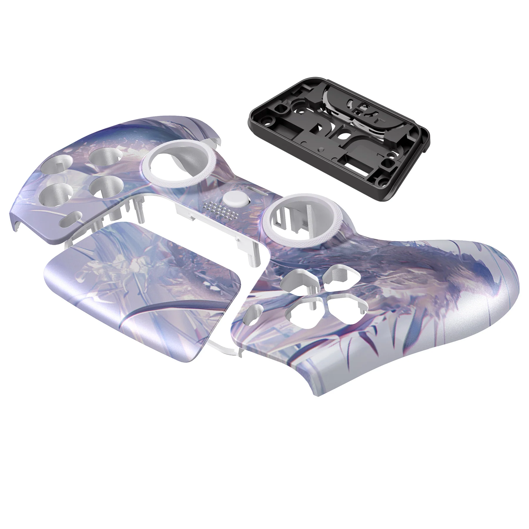 eXtremeRate LUNA Redesigned Replacement Front Shell with Touchpad Compatible with PS5 Controller BDM-010/020/030/040/050/060 - Crystal Dragon - Image 12