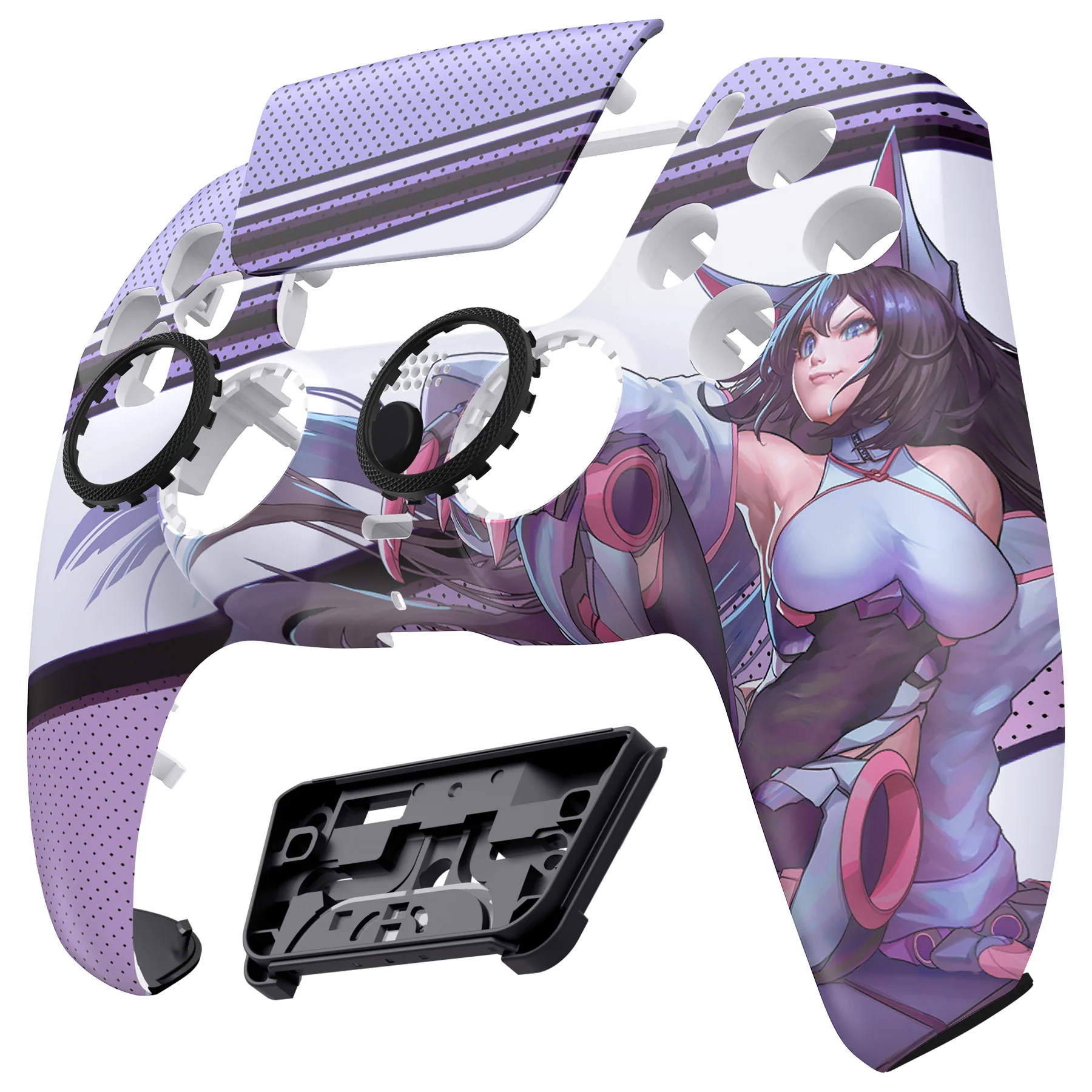eXtremeRate LUNA Redesigned Replacement Front Shell with Touchpad Compatible with PS5 Controller BDM-010/020/030/040/050/060 - Neko Mecha - Image 9