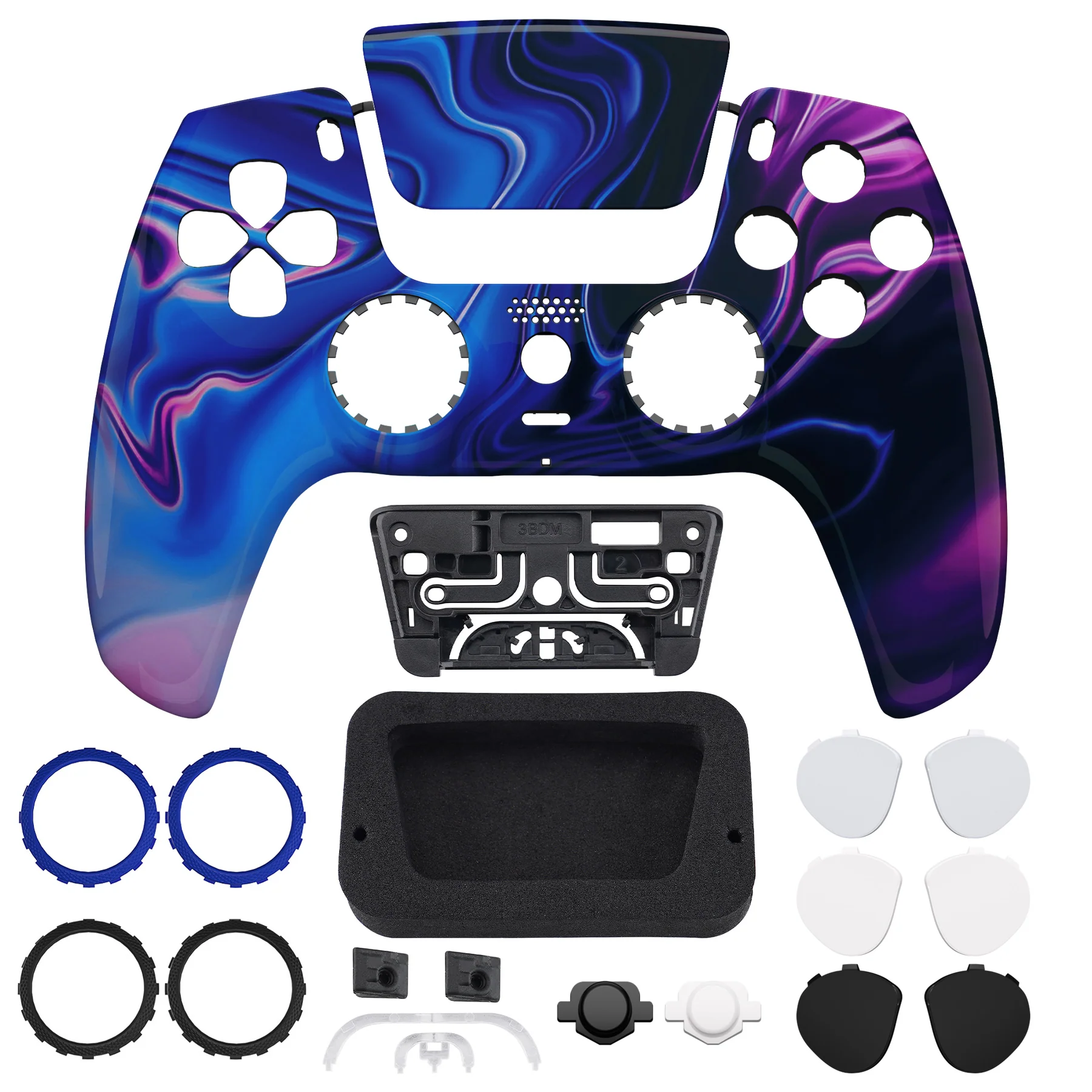 eXtremeRate LUNA Redesigned Replacement Front Shell with Touchpad Compatible with PS5 Controller BDM-010/020/030/040/050 - Origin of Chaos - Image 4