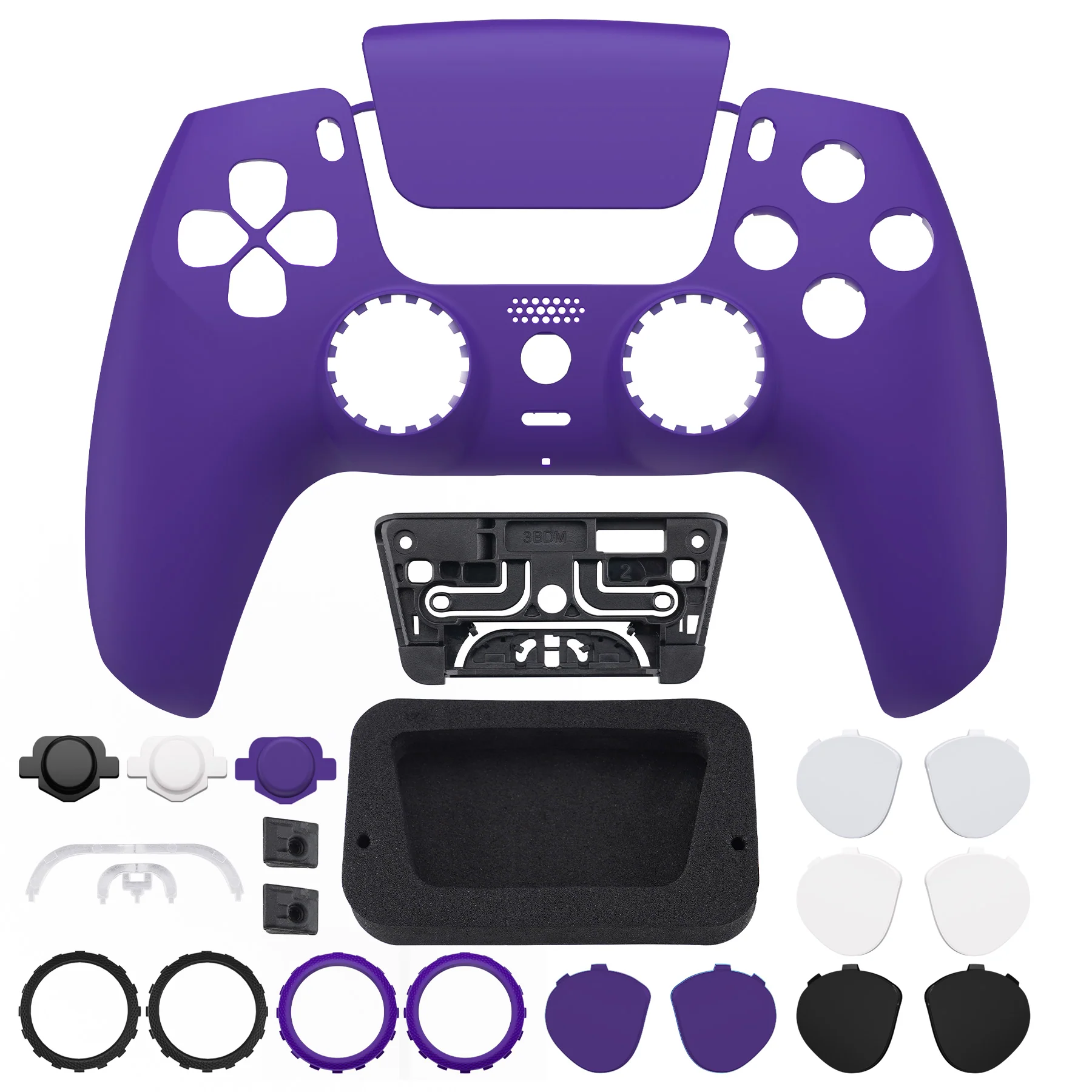 eXtremeRate LUNA Redesigned Replacement Front Shell with Touchpad Compatible with PS5 Controller BDM-010/020/030/040/050/060 - Purple - Image 4