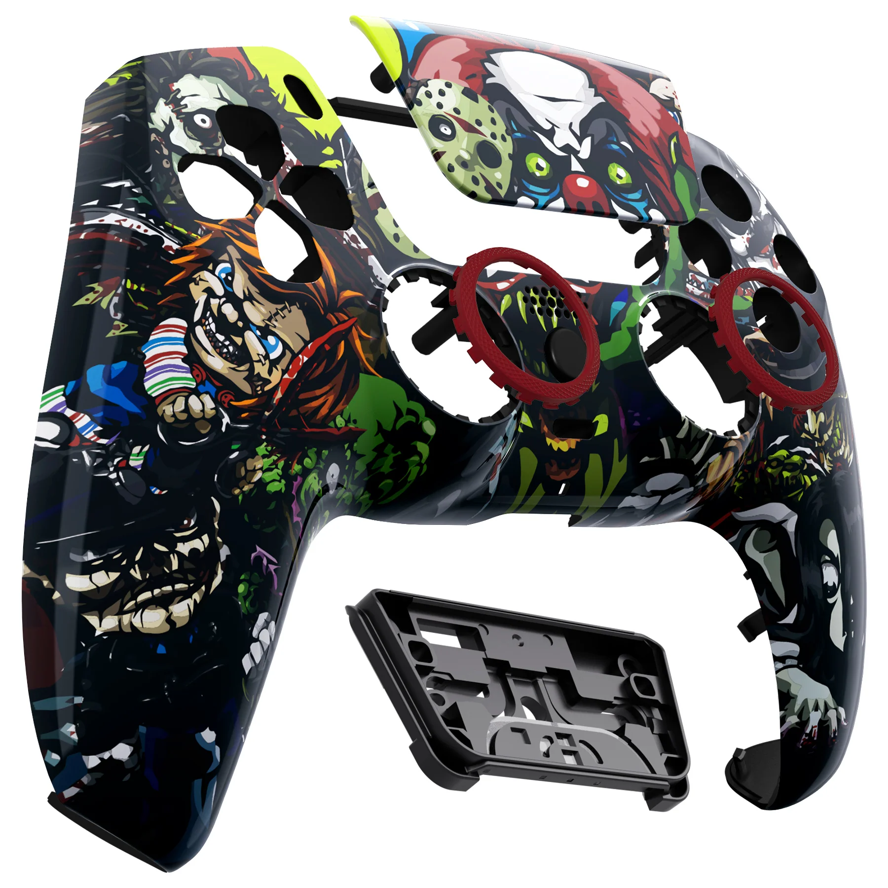 eXtremeRate LUNA Redesigned Replacement Front Shell with Touchpad Compatible with PS5 Controller BDM-010/020/030/040/050/060 - Scary Party - Image 10