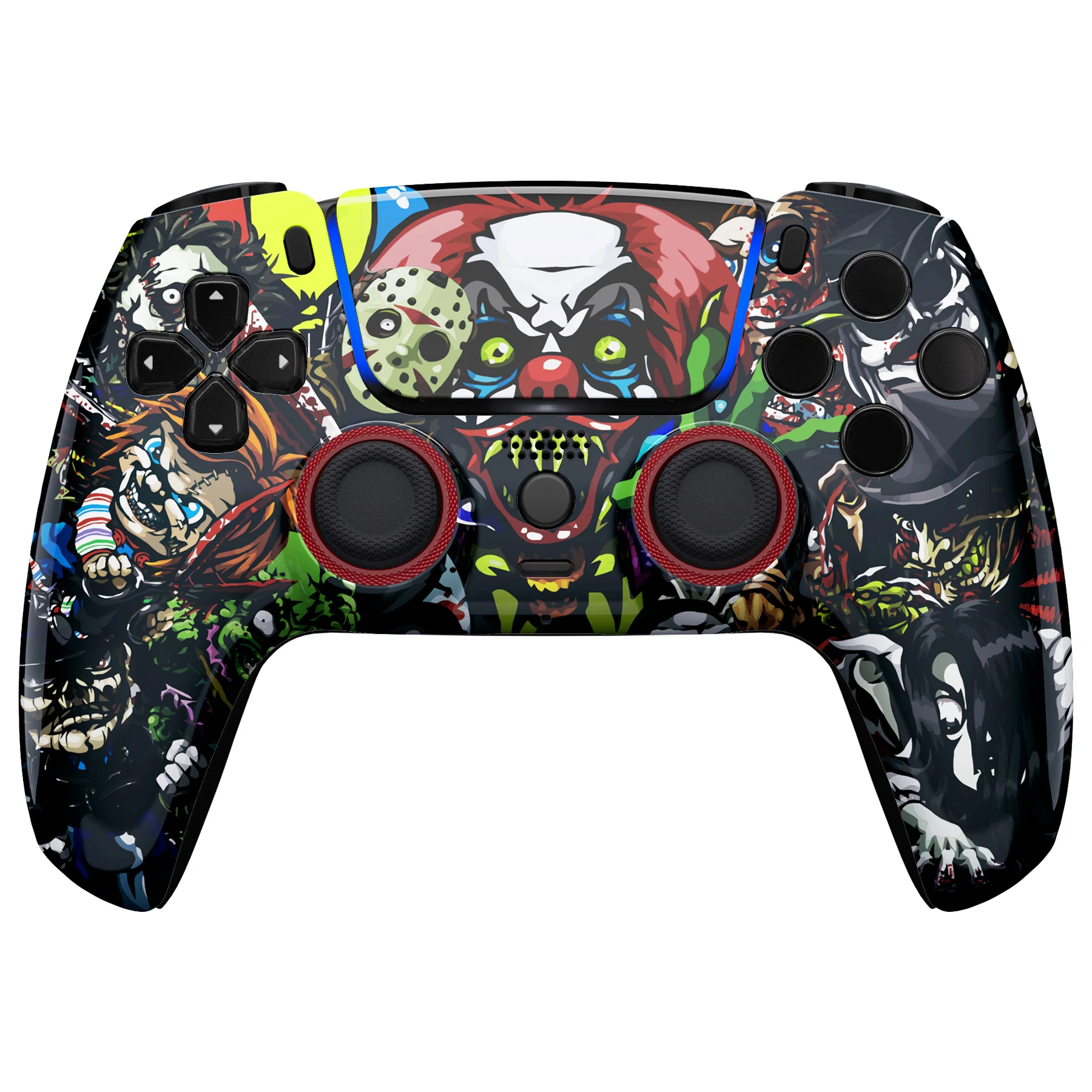 eXtremeRate LUNA Redesigned Replacement Front Shell with Touchpad Compatible with PS5 Controller BDM-010/020/030/040/050/060 - Scary Party - Image 2
