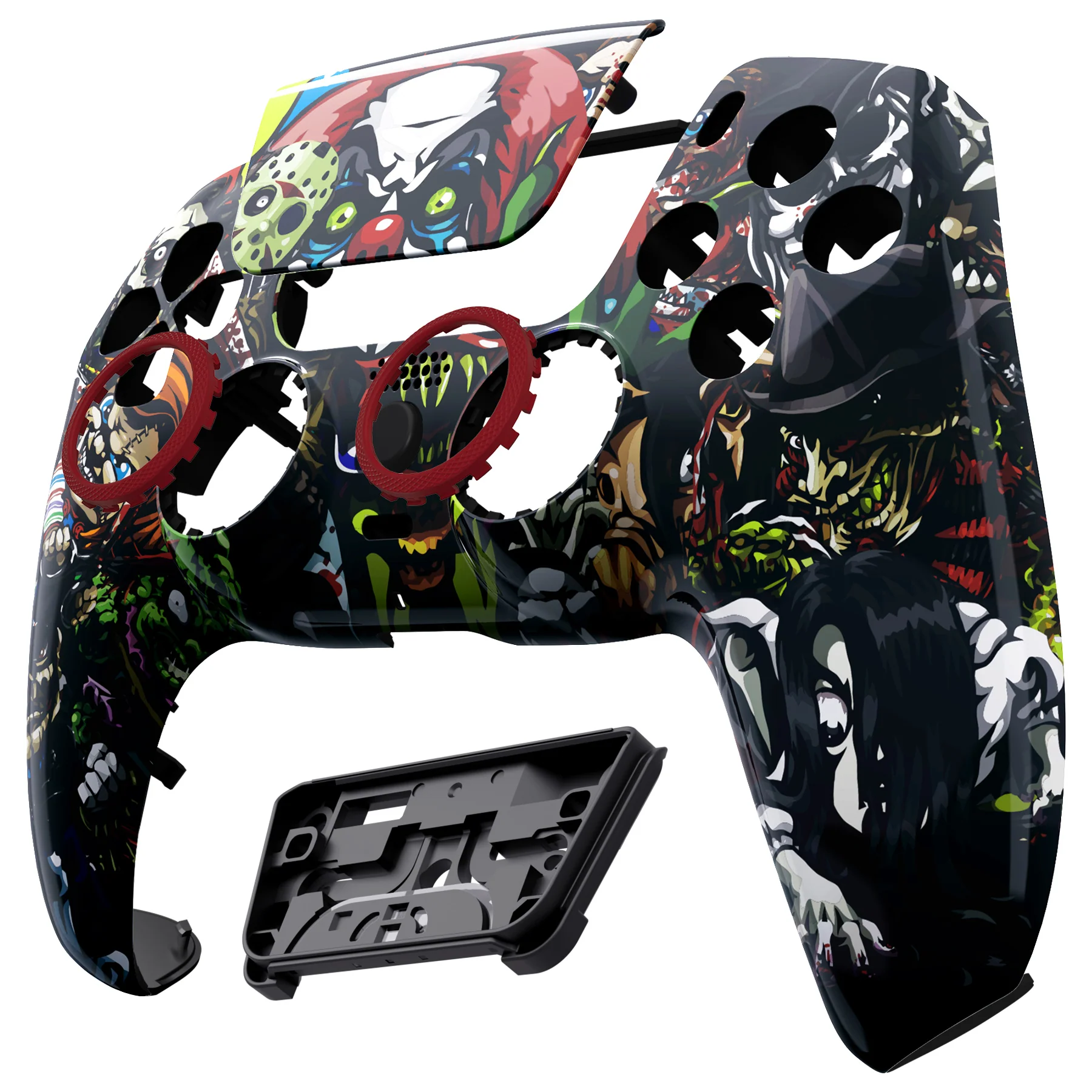 eXtremeRate LUNA Redesigned Replacement Front Shell with Touchpad Compatible with PS5 Controller BDM-010/020/030/040/050/060 - Scary Party - Image 9